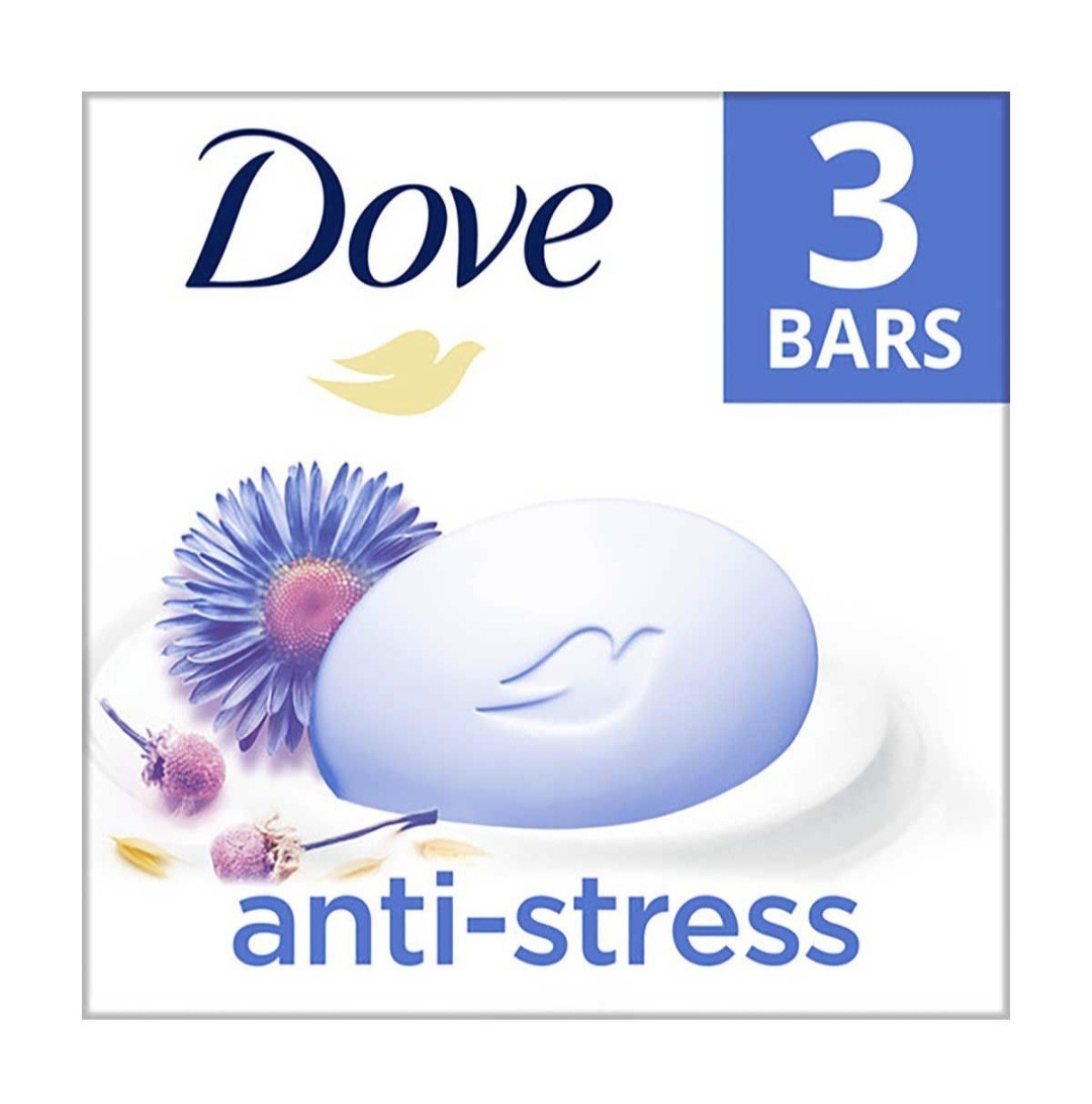 NEW! DOVE (2-BARS) 3.75 Oz. Bars ●ANTI-STRESS● Moisturizes To Calm Skin.