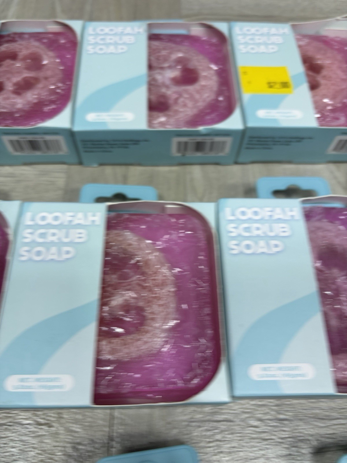 Lot of 28 five below loofah soap scrub 5.82 oz each pink purple new