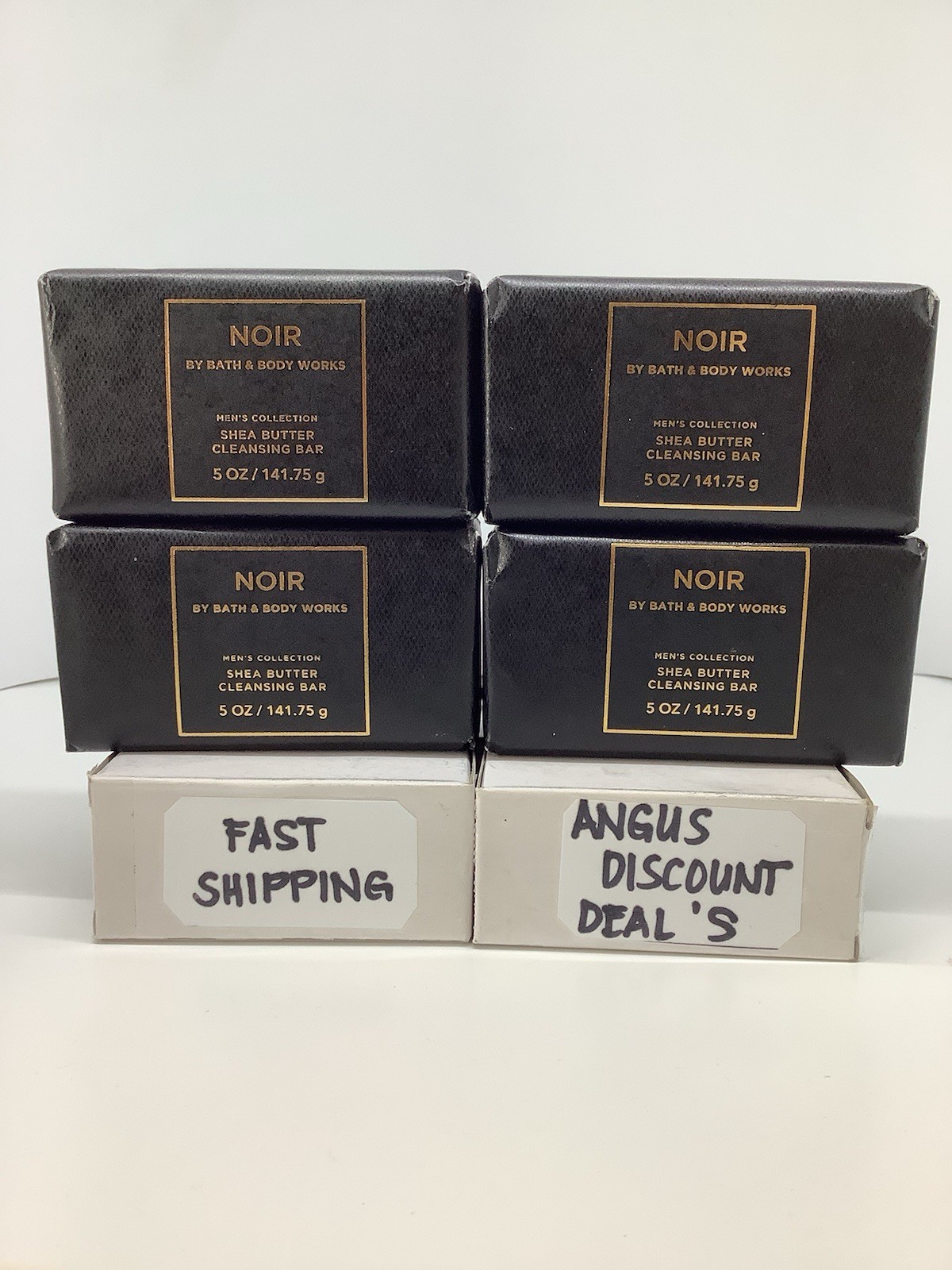 Bath & Body Works “NOIR” Shea Butter Bar 5 oz Body Soap Sealed “4 PACK”
