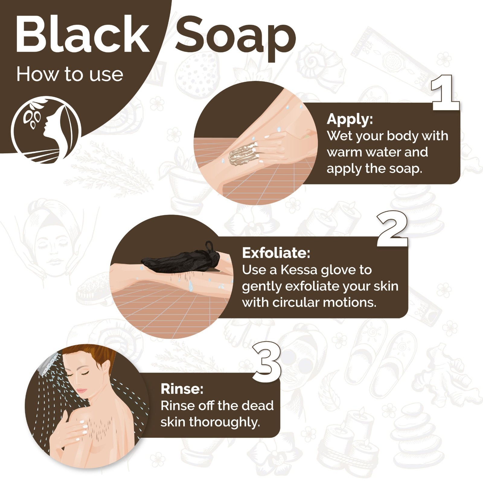 Natural Olive Oil Black Soap – 150g Organic Cleanser for Skin & Face Care