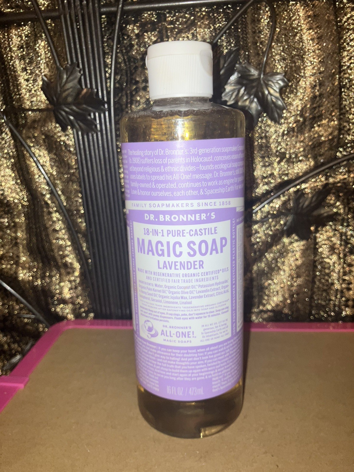 Dr. Bronner’s Magic Soap*Lavender*16 FLUID OUNCE*18-IN-1 PURE CASTILE*BODY WASH