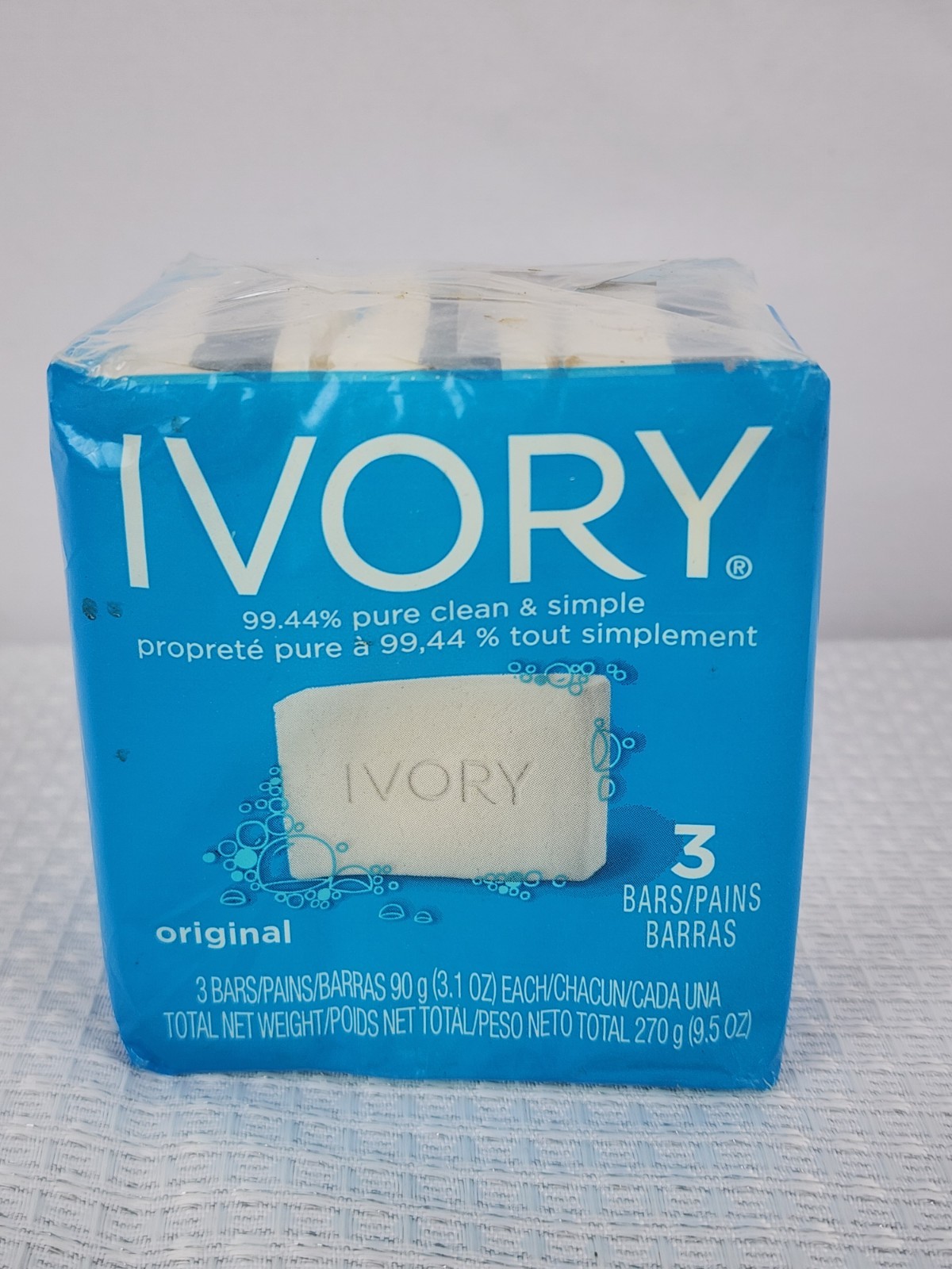 Vintage Original Ivory Bar Soap 3 Pack 9.5oz 99.44% Pure Clean Simple SEALED