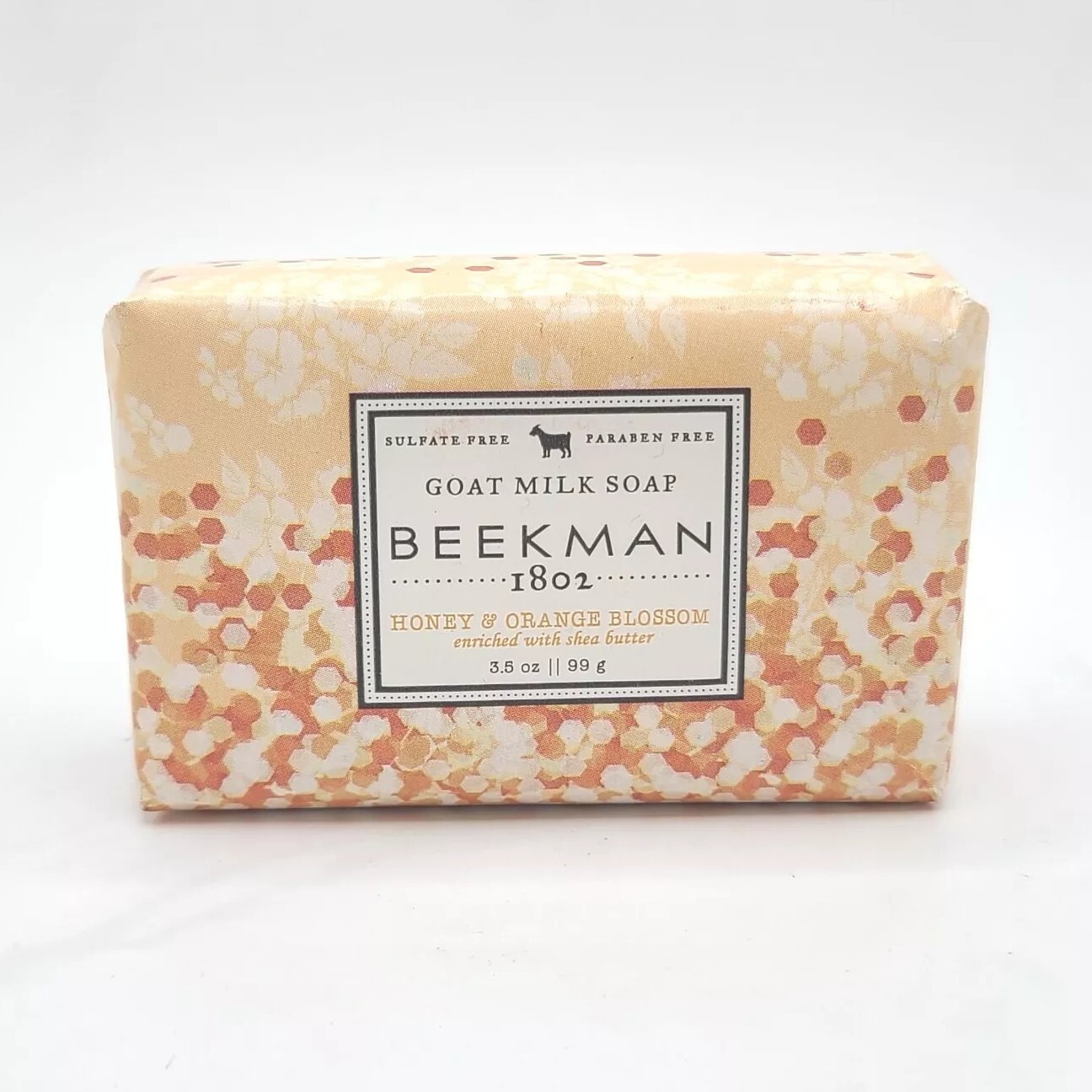 Beekman 1802 Goat Milk Soap HONEY & ORANGE BLOSSOM w/ Shea Butter 3.5oz / 99g