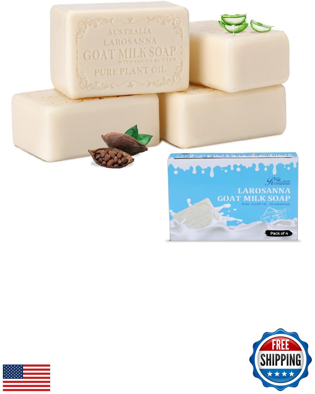 larosanna Australian Goat Milk Soap,Helps Moisturize,Smooth and Cleanse Skin,