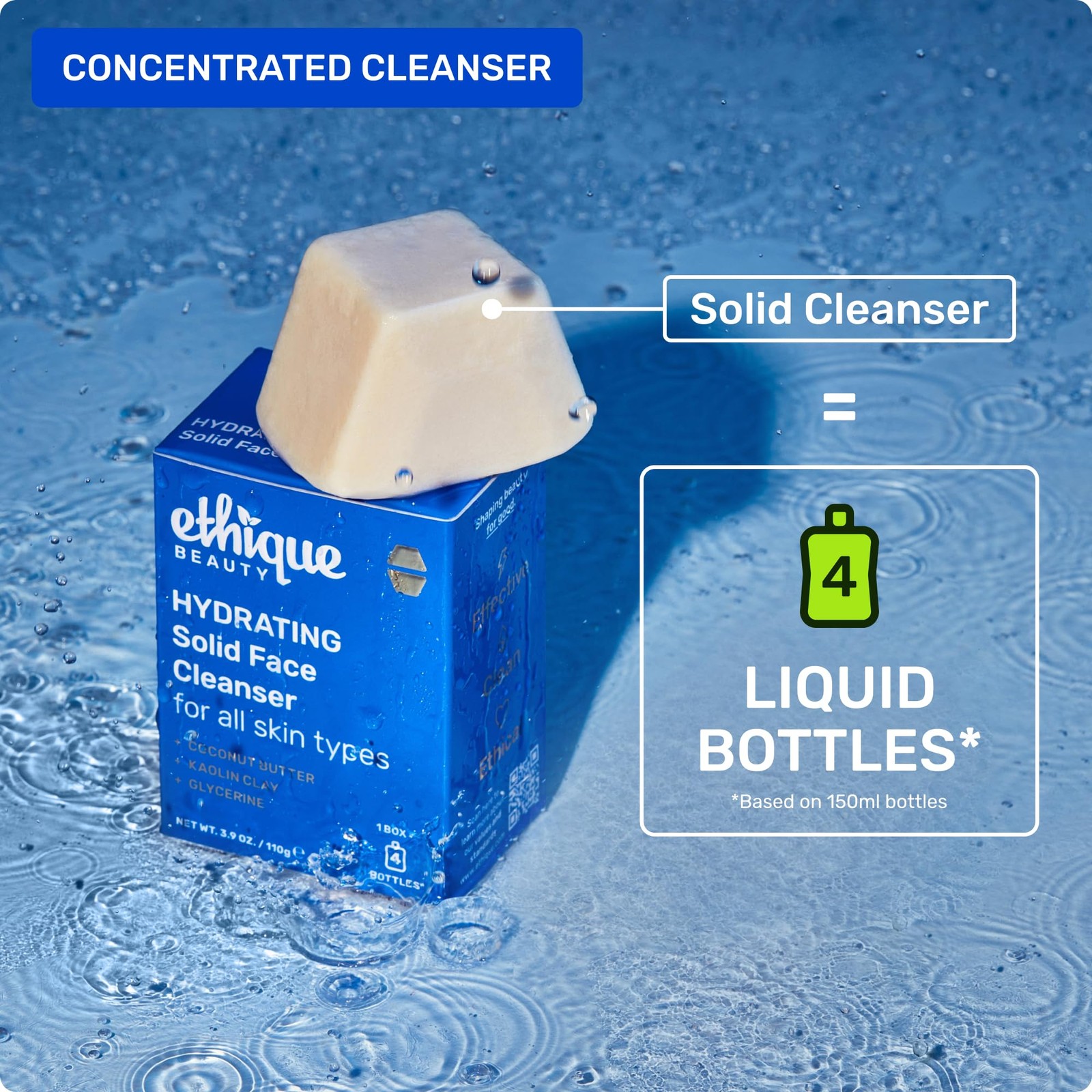 Hydrating – Solid Cleanser for All Skin Types – Plastic-, Vegan, Cruelty-, Ec…