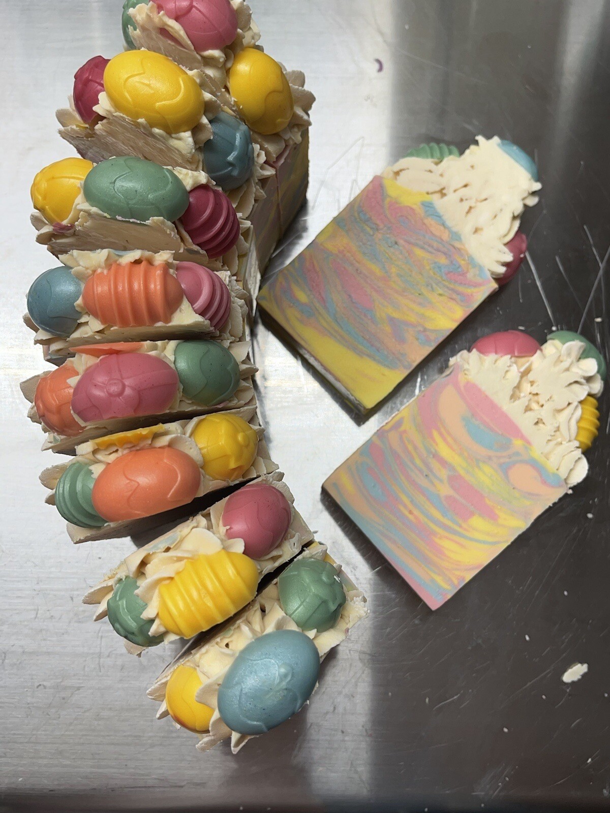 Colorful Eggs cold process artisan soap natural handmade With Oatmeal Clay 6.5oz