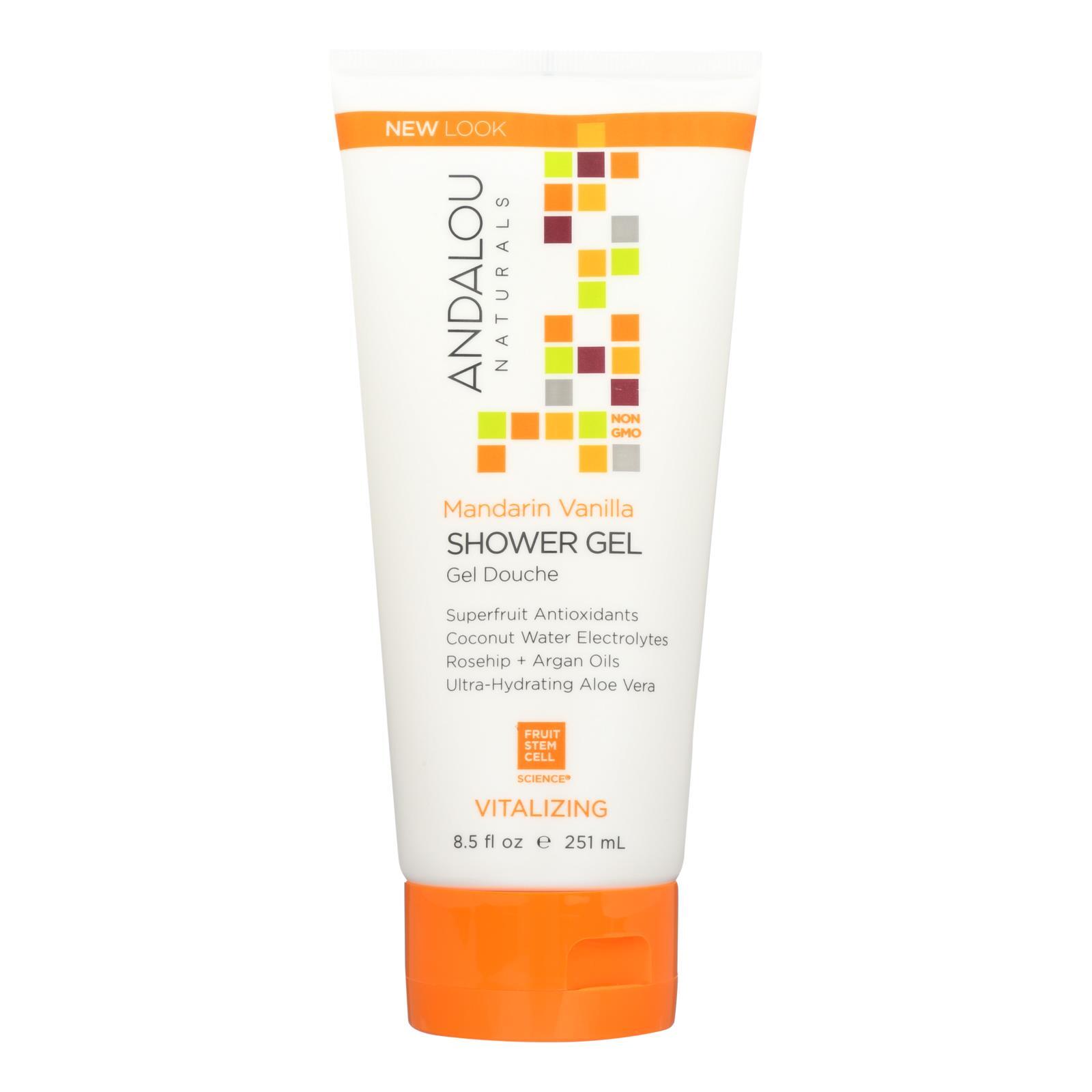 Andalou Naturals Shower Gel Mandarin Vanilla 8.5oz (Pack of 3)