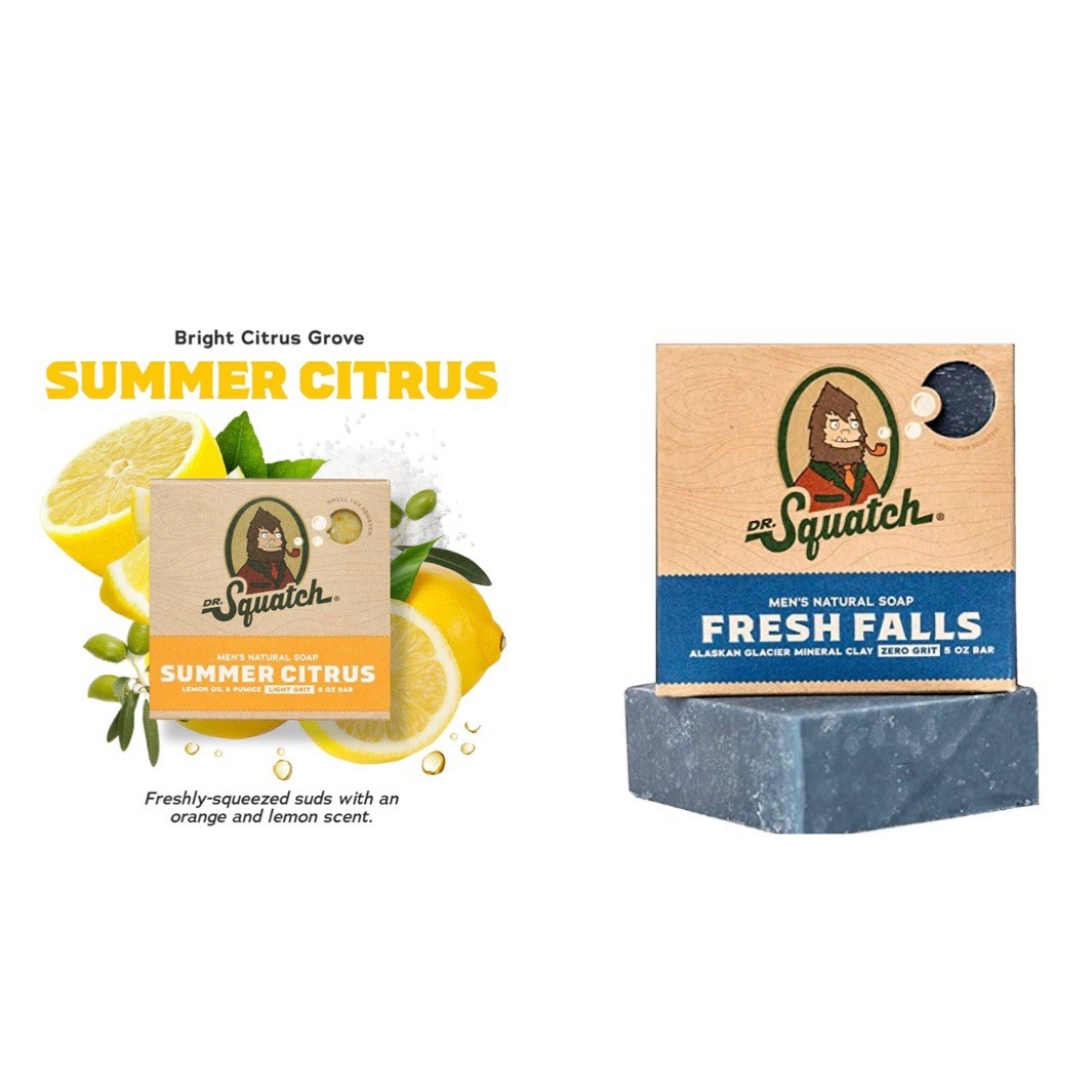 DR. SQUATCH 5 oz. Natural Soap Bars, 2 Pack