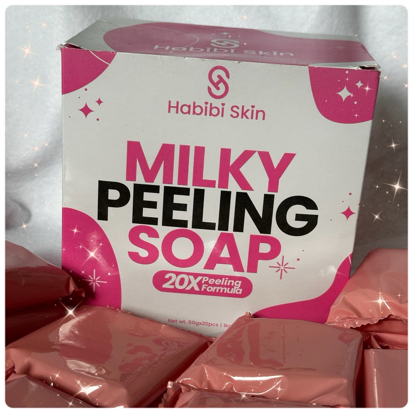 Habibi Brightening Serum + Milky Peeling Soap (50g -4bars)