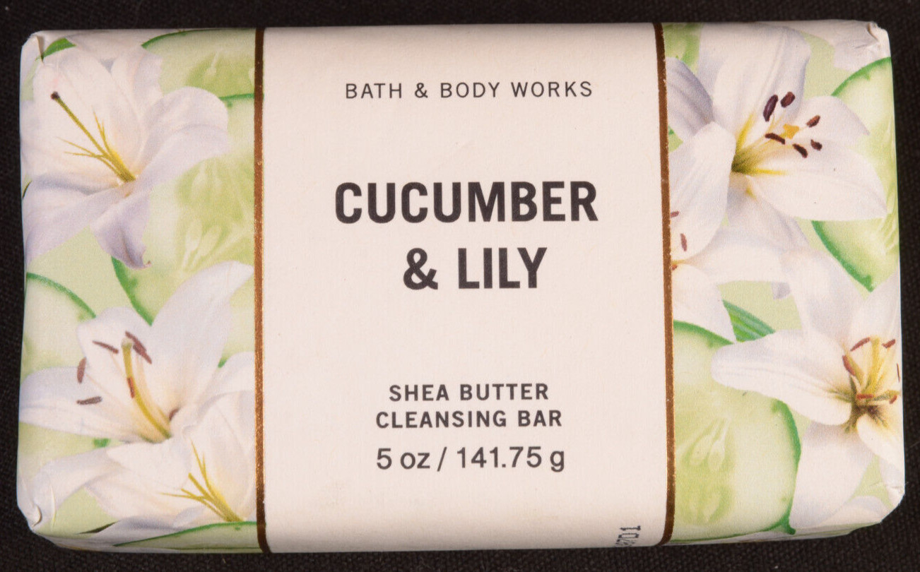 CUCUMBER & LILY Shea Butter Cleansing Bar Soap B&BWs Bath & Body Works 1 Bar