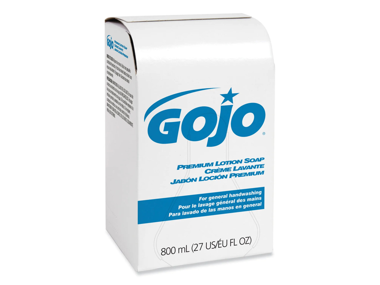 GOJO Premium Lotion Soap, Waterfall – 800 mL Bag-in-Box Refill – 12/Carton 9106-
