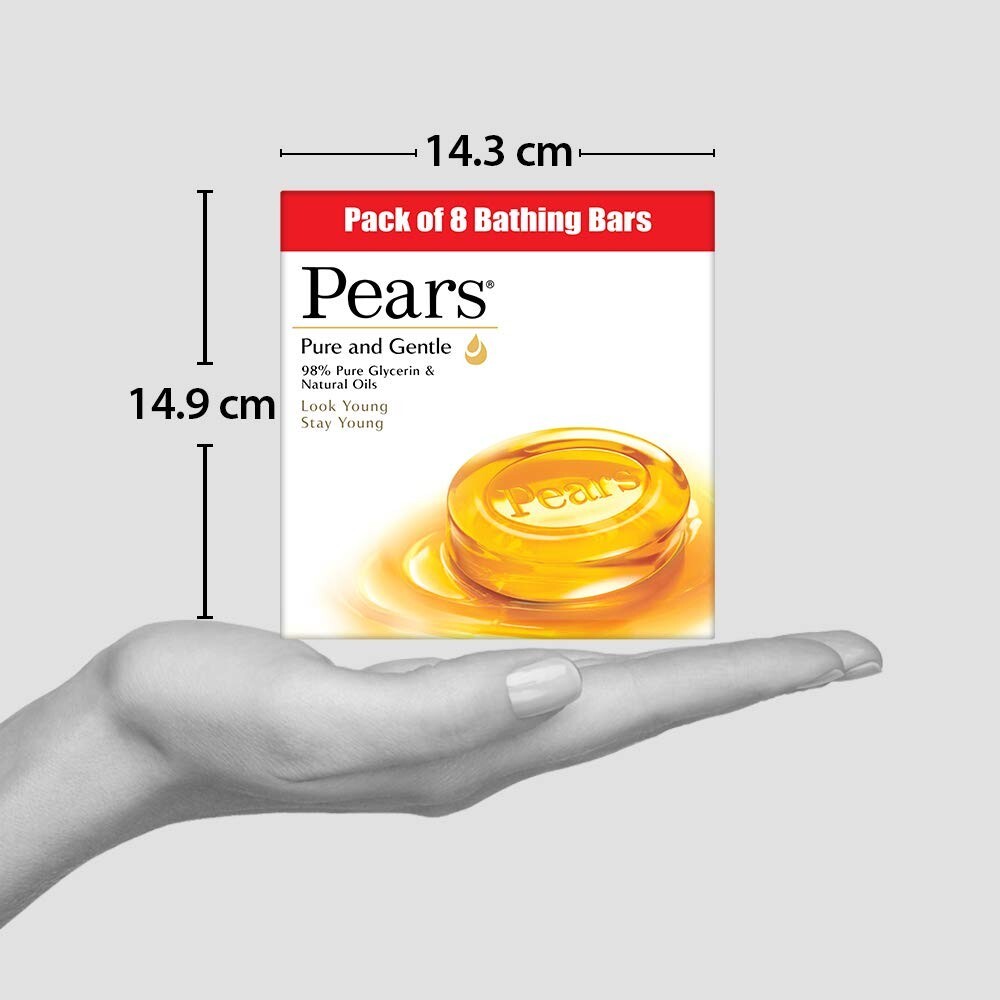 Pears Pure & Gentle Moisturising Bathing Bar Soap 2 x 100g