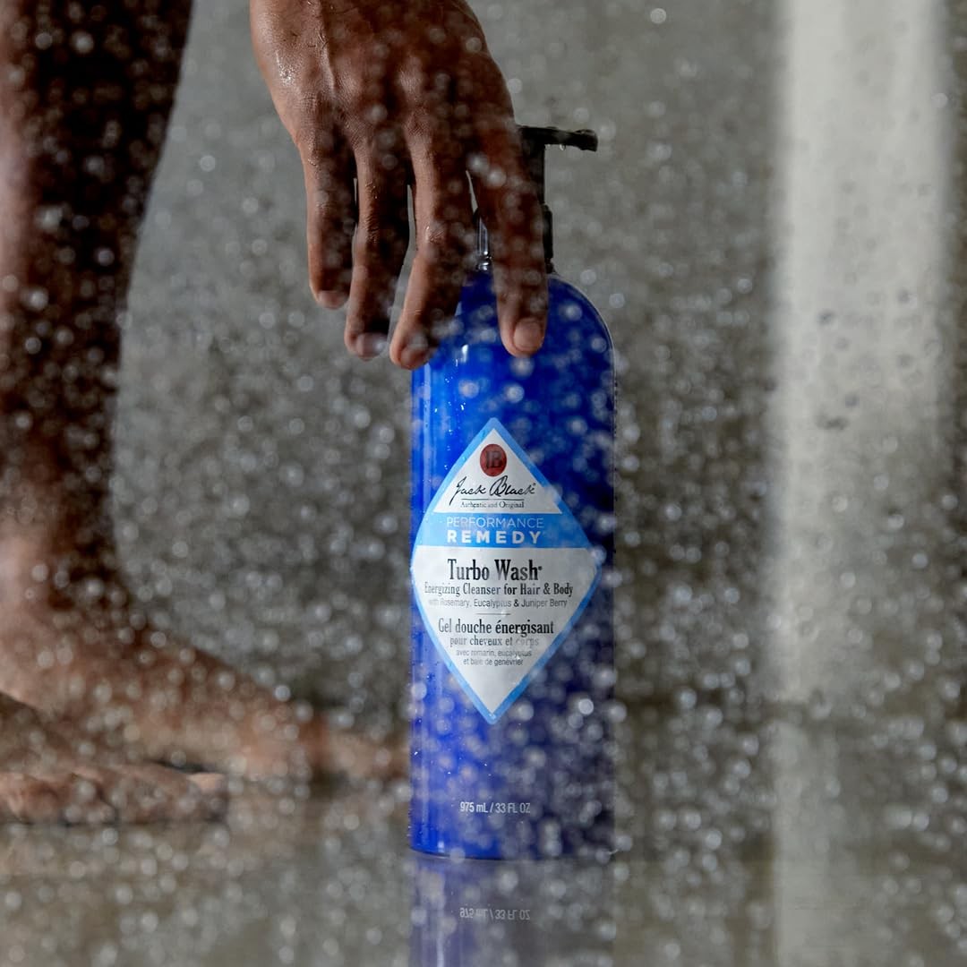 Jack Black Turbo Wash Energizing Body & Hair Cleanser, 33 Fl Oz (Pack of 1)