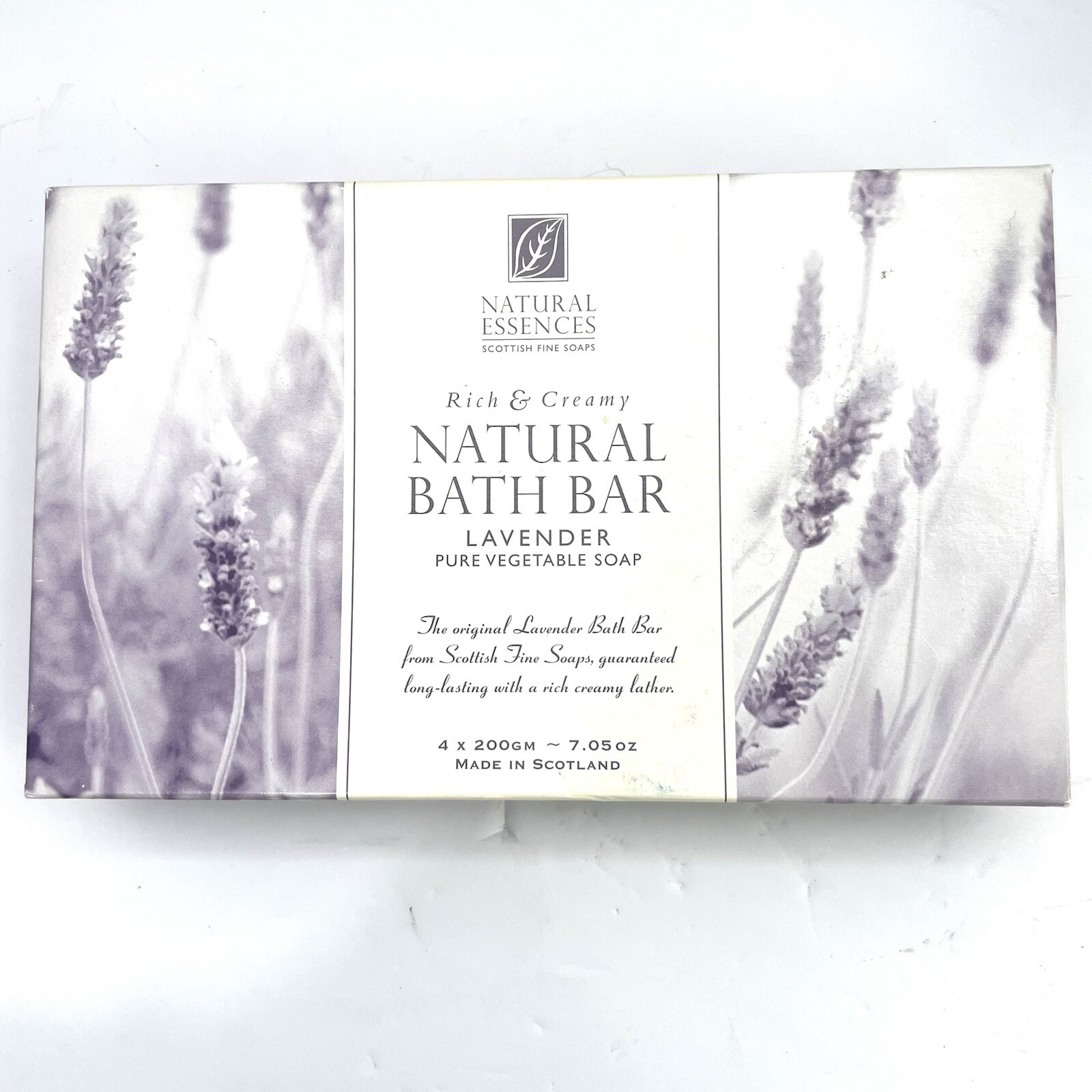 Scottish Fine Soaps Natural Bath Bars, Lavender, 7oz. each, Large 3 Bars