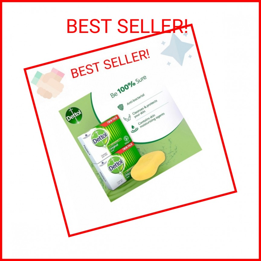 Dettol Anti Bacterial Original Soap 100g Twin Pack Dermatologically Tested