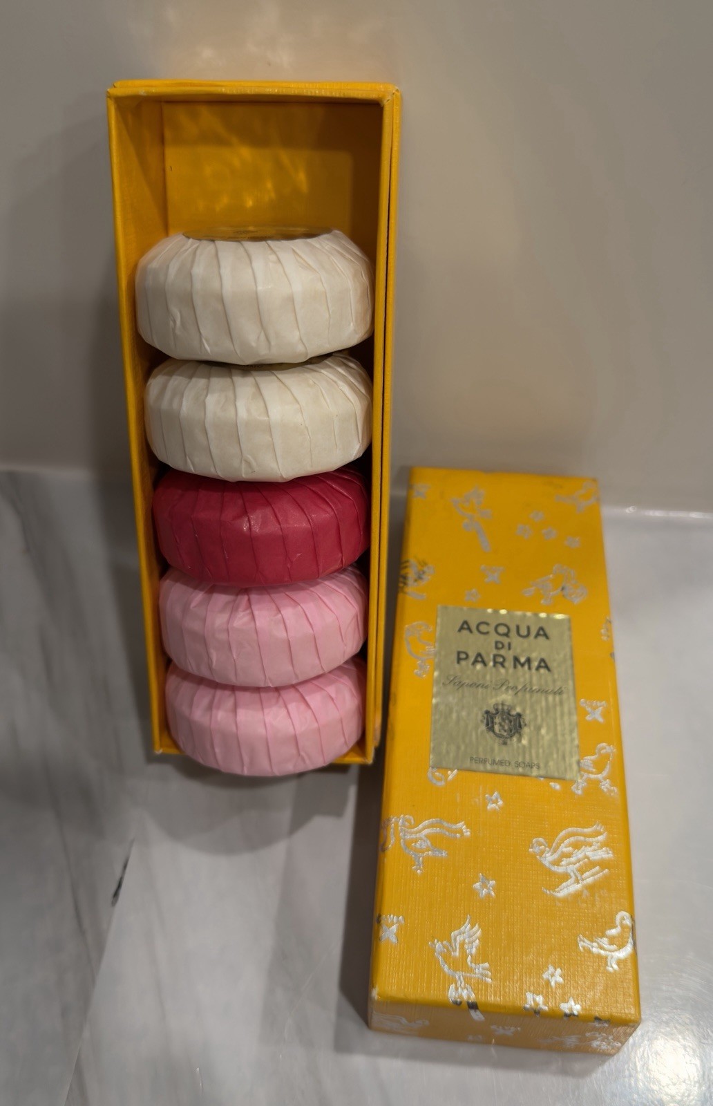 Rare Acqua di Parma 5 Pcs Le Nobili Soap Collection 2x 50g/ 1.7 oz