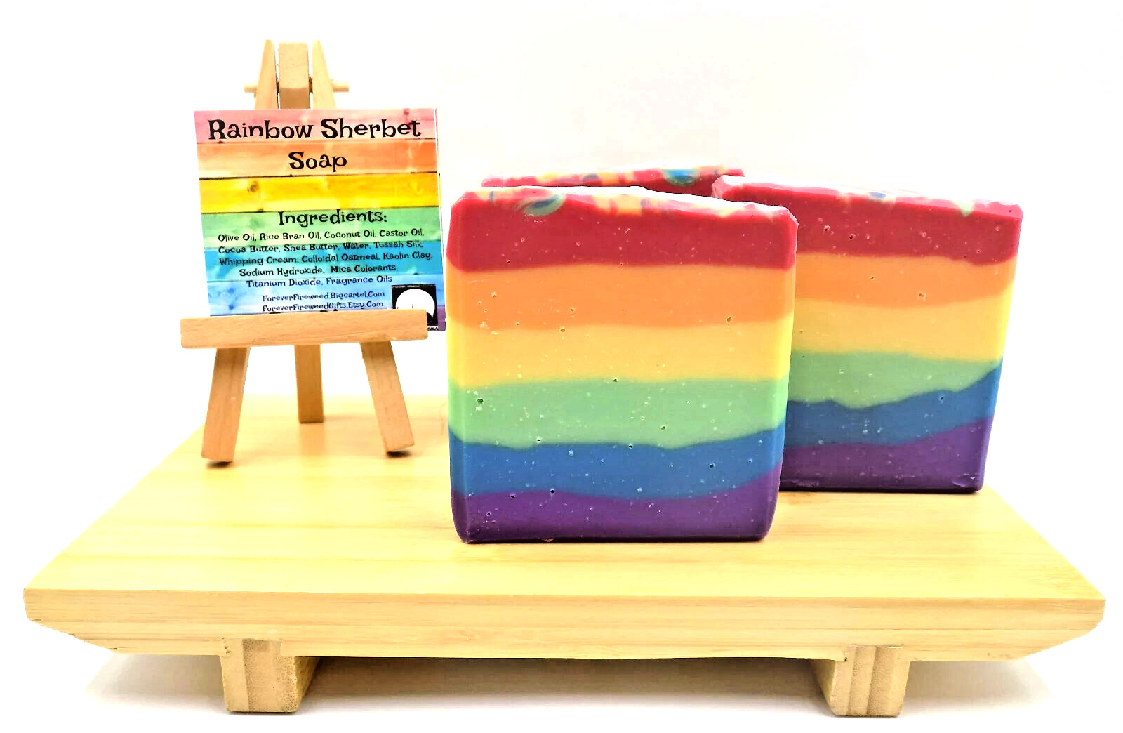 Rainbow Sherbet Handmade Bar Soap – Pride Soap