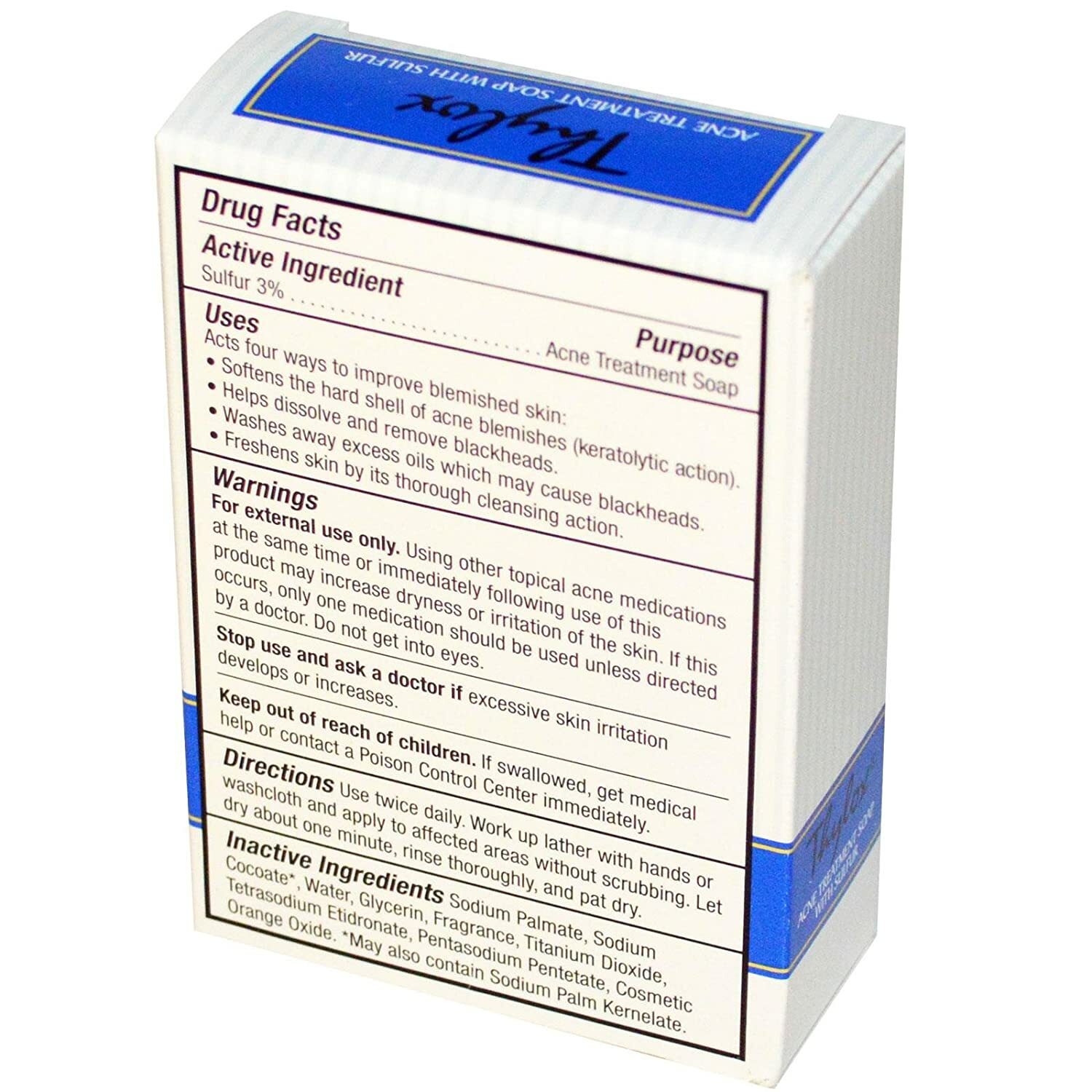 Grandpa’s THYLOX Bar Soap Acne Treatment with Sulfur – 3.25 oz (92g)