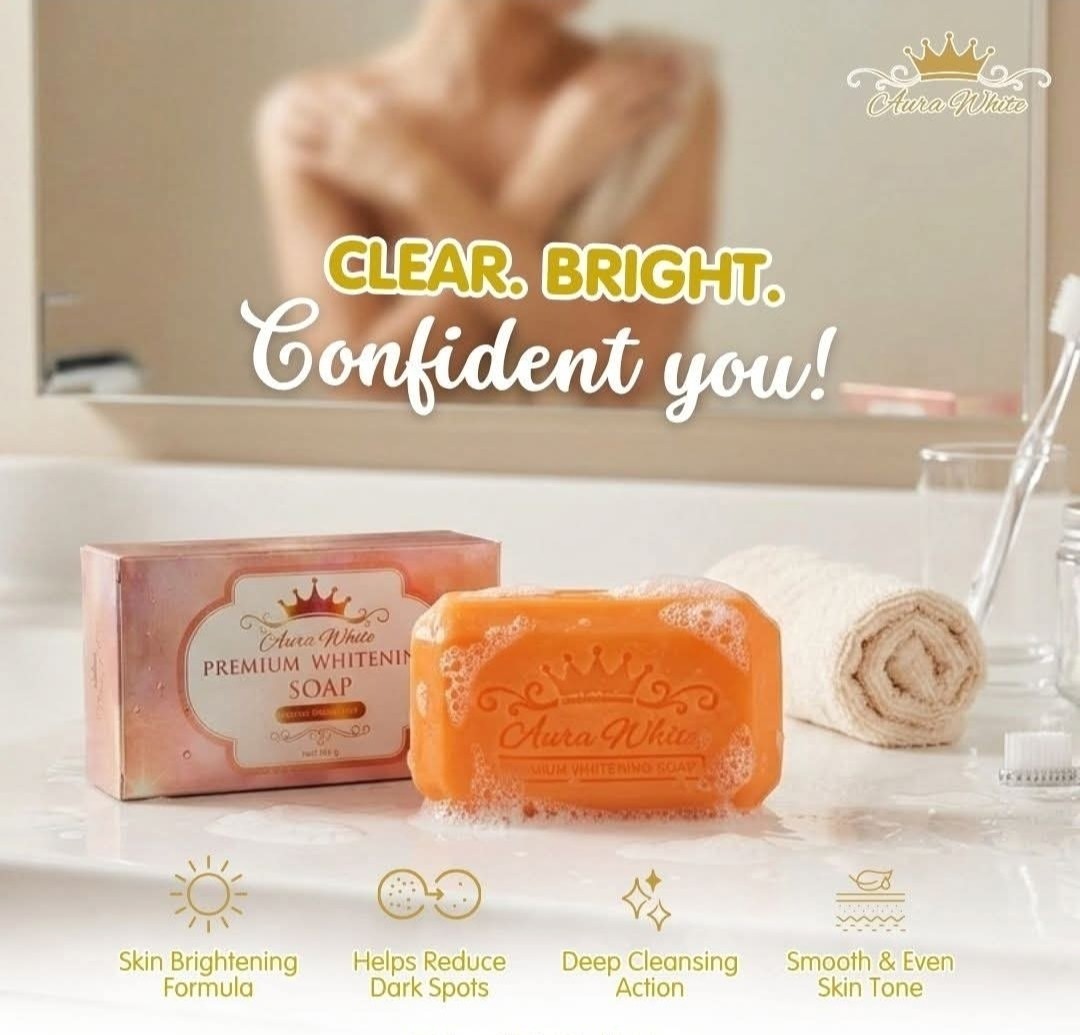 Aura White Premium Whitening Face&Body Soap 120g✨️👌, 1pc