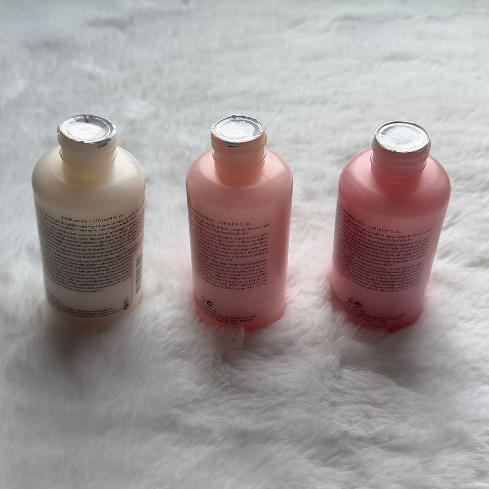 NEW Philosophy Body Wash Fresh cream, Pink Marshmallow Buttercream, Pepp Stick