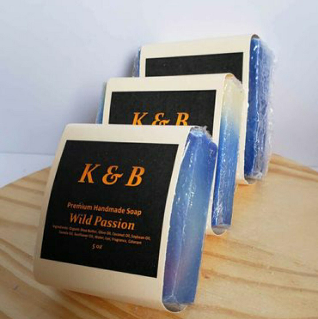 WILD PASSION Premium Handmade Natural Bar Soap, 5 oz (3 pcs)