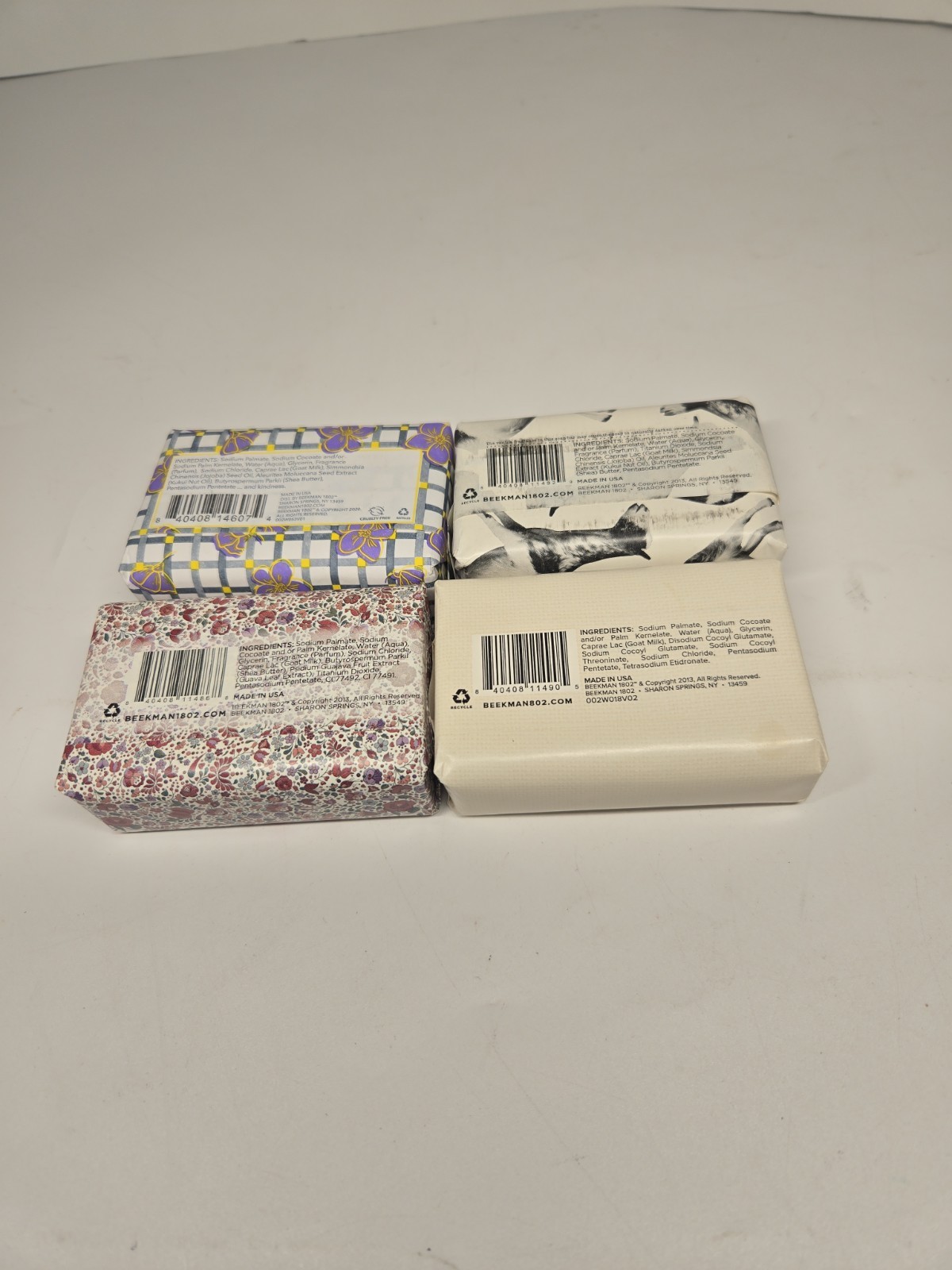 4 Beekman 1802 Goat Milk Bar Soap – PURE Fragrance Free – 3.5 oz each. Read Disp