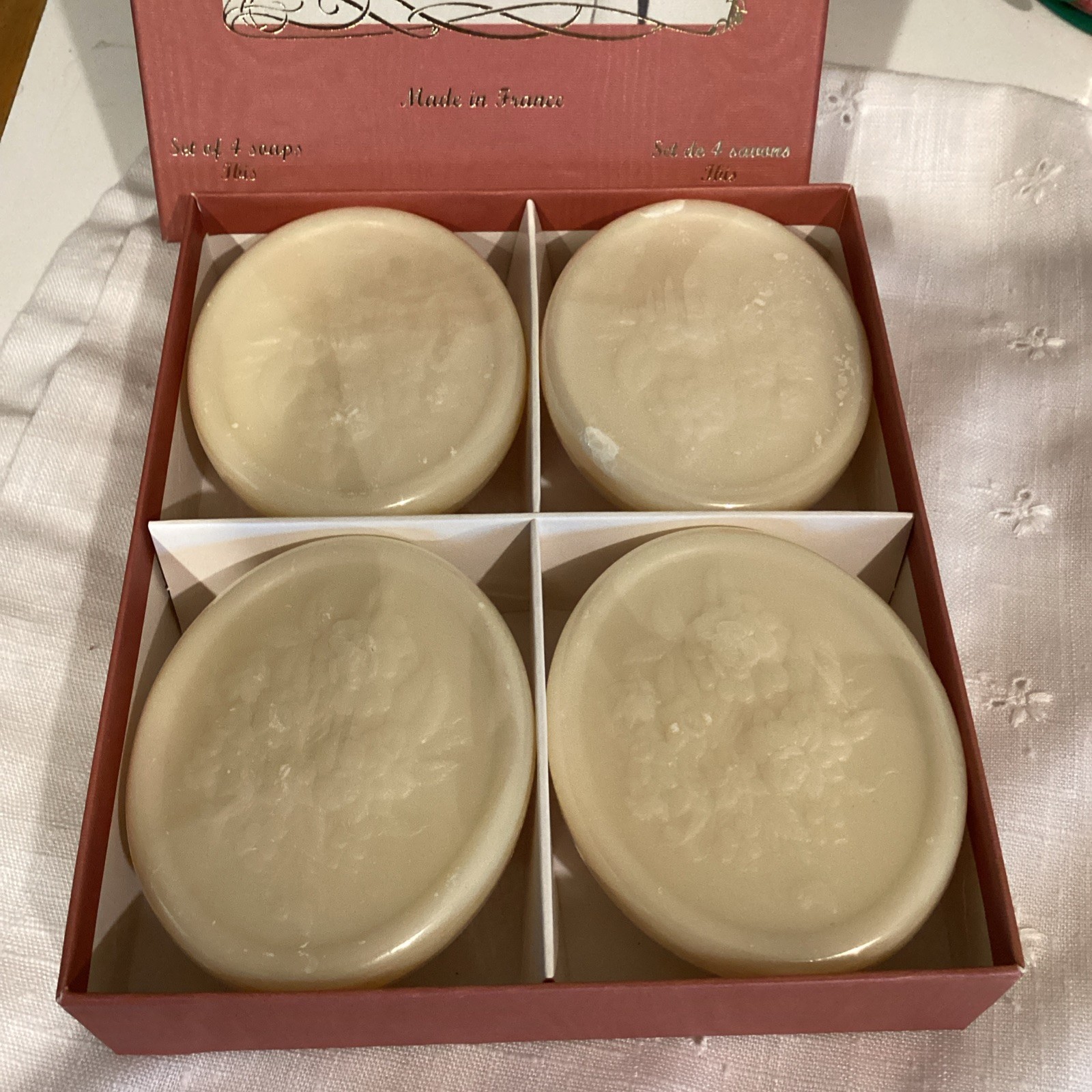 Luxury French Soap. Set Of 4 . Made In France. Individual Wrap. New In Box. 150g