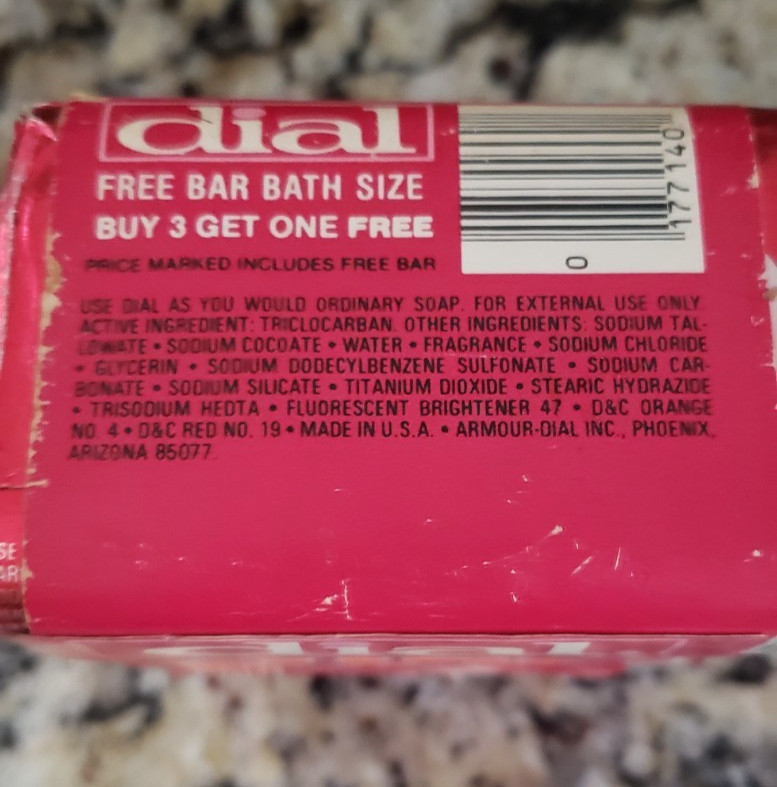 Vintage 80s Dial Pink Bath Soap 4 bars x 5oz Movie TV Prop Foil Wrapped NOS