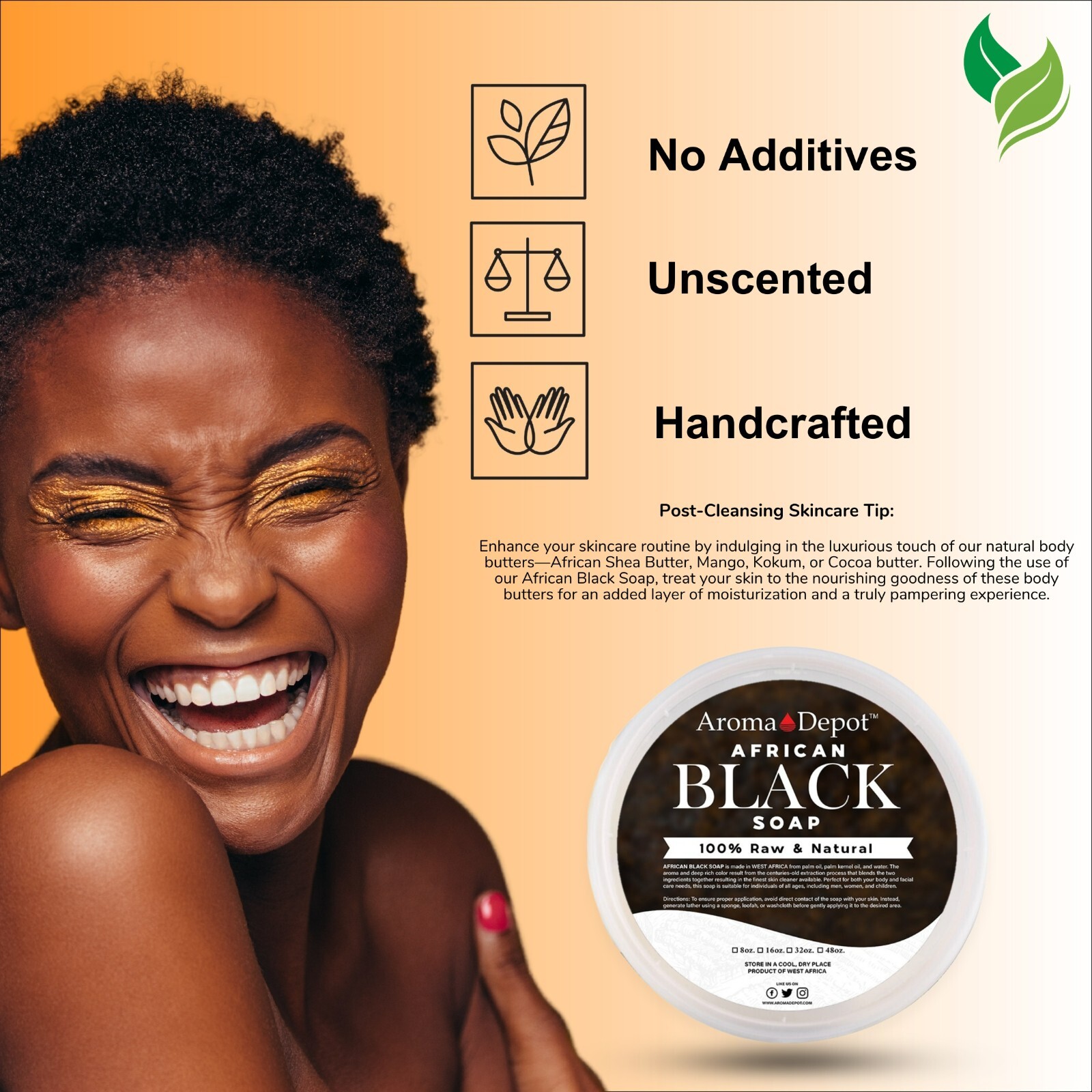 African Black soap PASTE 12 oz. Natural Soap Body & Face Wash For Acne Dark Spot