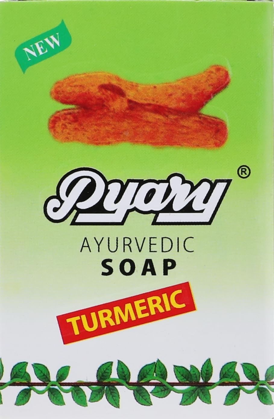 5x Pyary Ayurvedic Turmeric Soap 75g – Natural Vegetable Oil Soap – Pack of 5