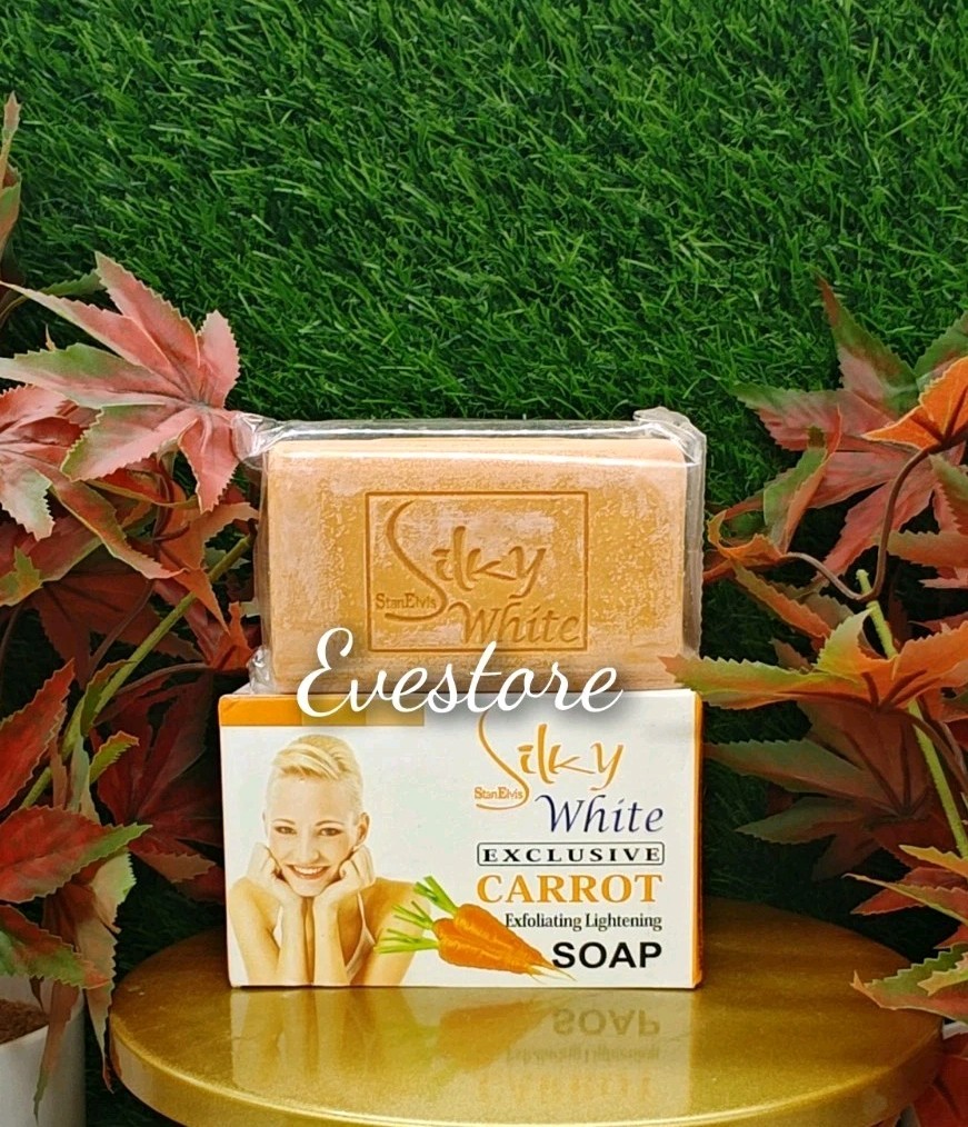 2X Silky White Exclusive CARROT Exfoliating Lightening Soap 200g (each)