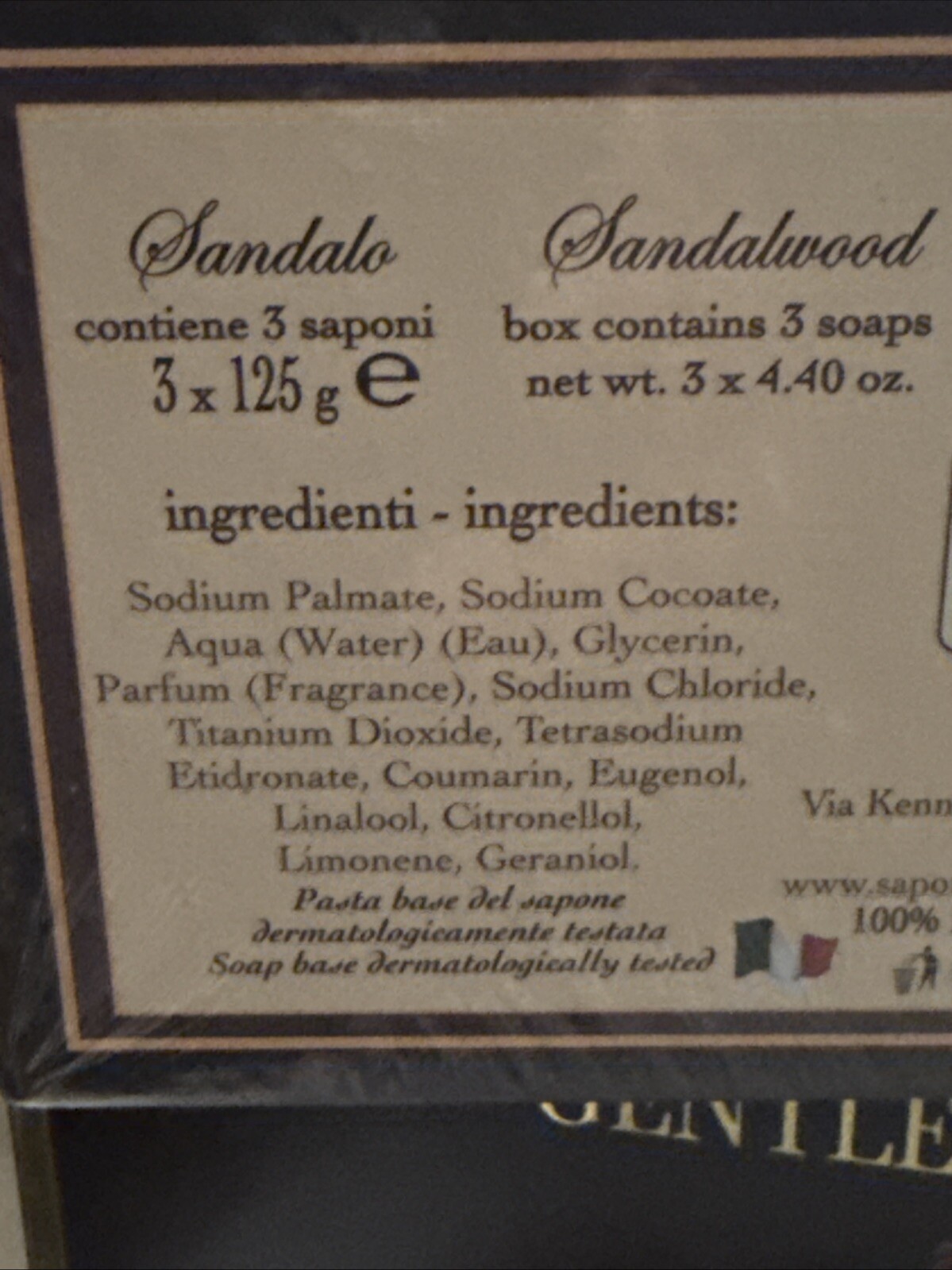 SANDALWOOD GENTLEMAN’S SCENTED SOAP SAPONIFICIO ARTIGIANALE FIORENTINO 6 X 4.4oz