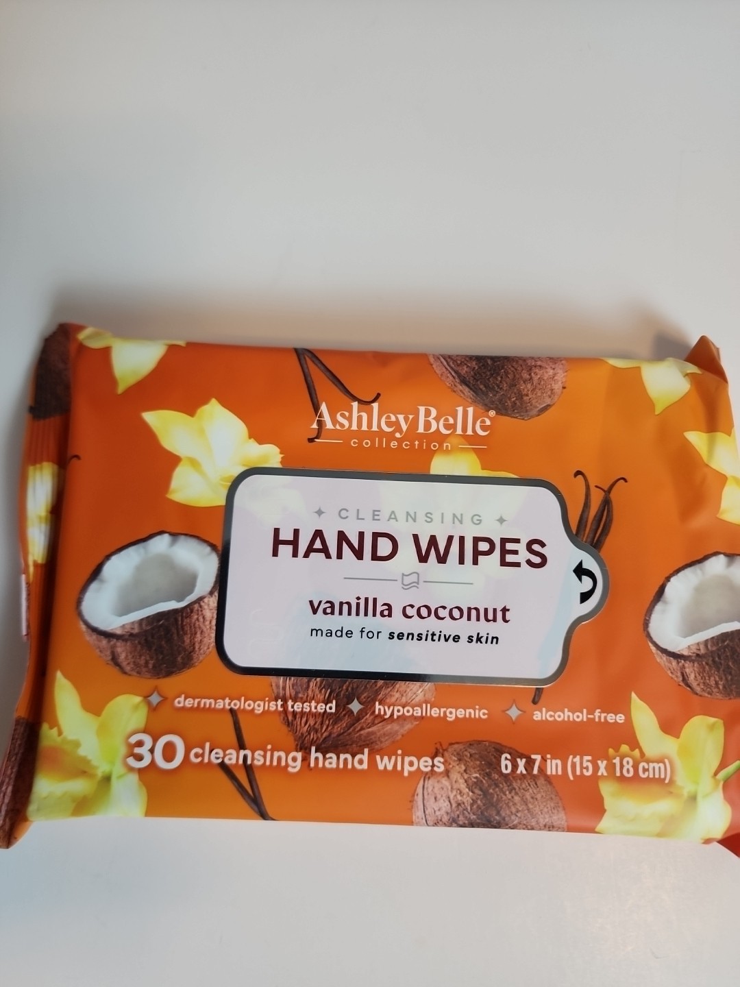 Hand Wipes Ashley Belle 4x-30 Per Alcohol-Free Hypoallergenic 120 Wipes!!
