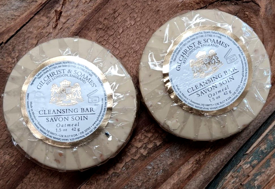 Gilchrist Soames Lot of 3 Travel size Oatmeal & Verbena, Citrus & Cedar Soaps