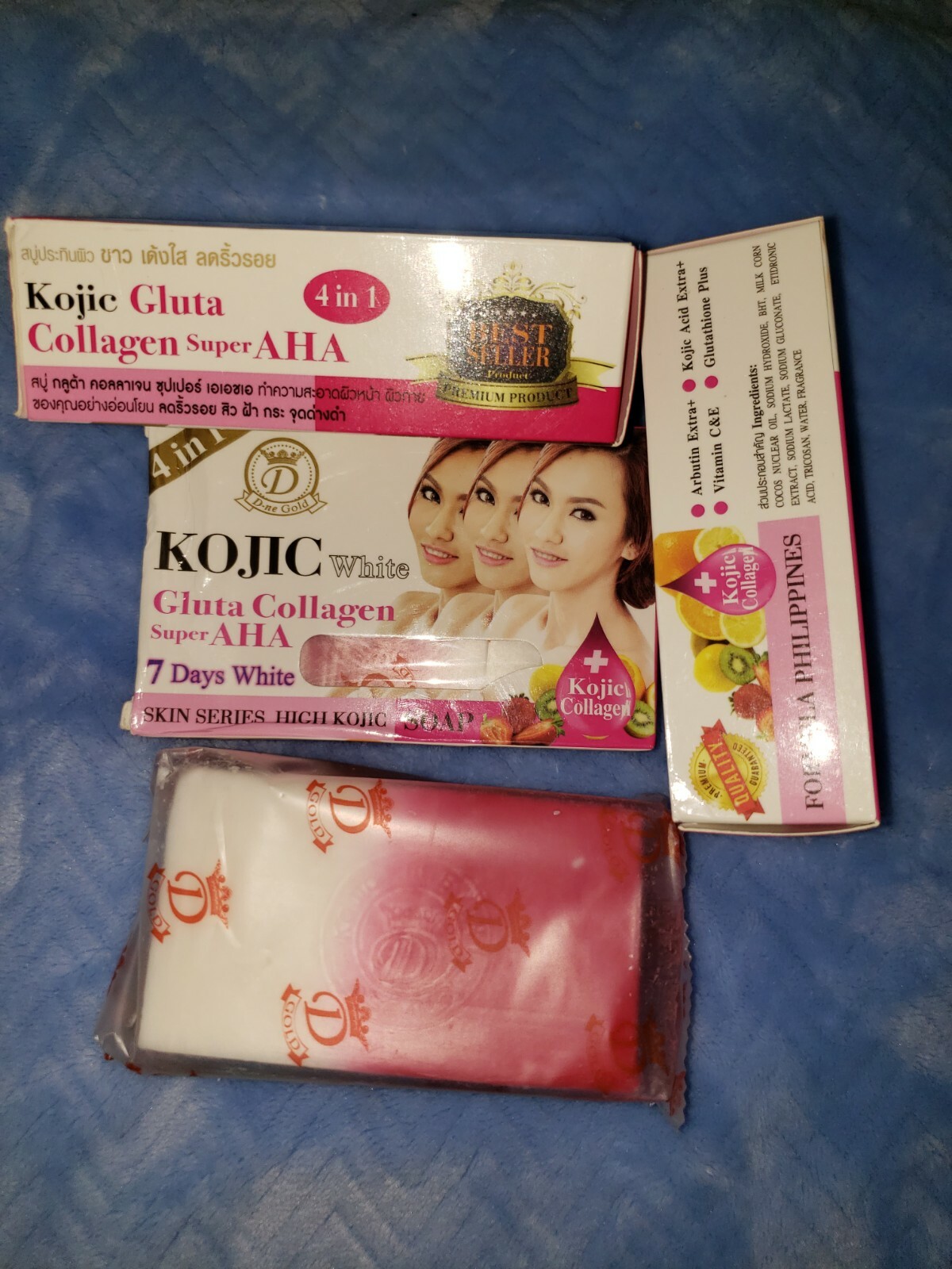 Kojic White Gluta Collagen Super AHA Soap 7/ Days White Result ORIGINAL 1pcs