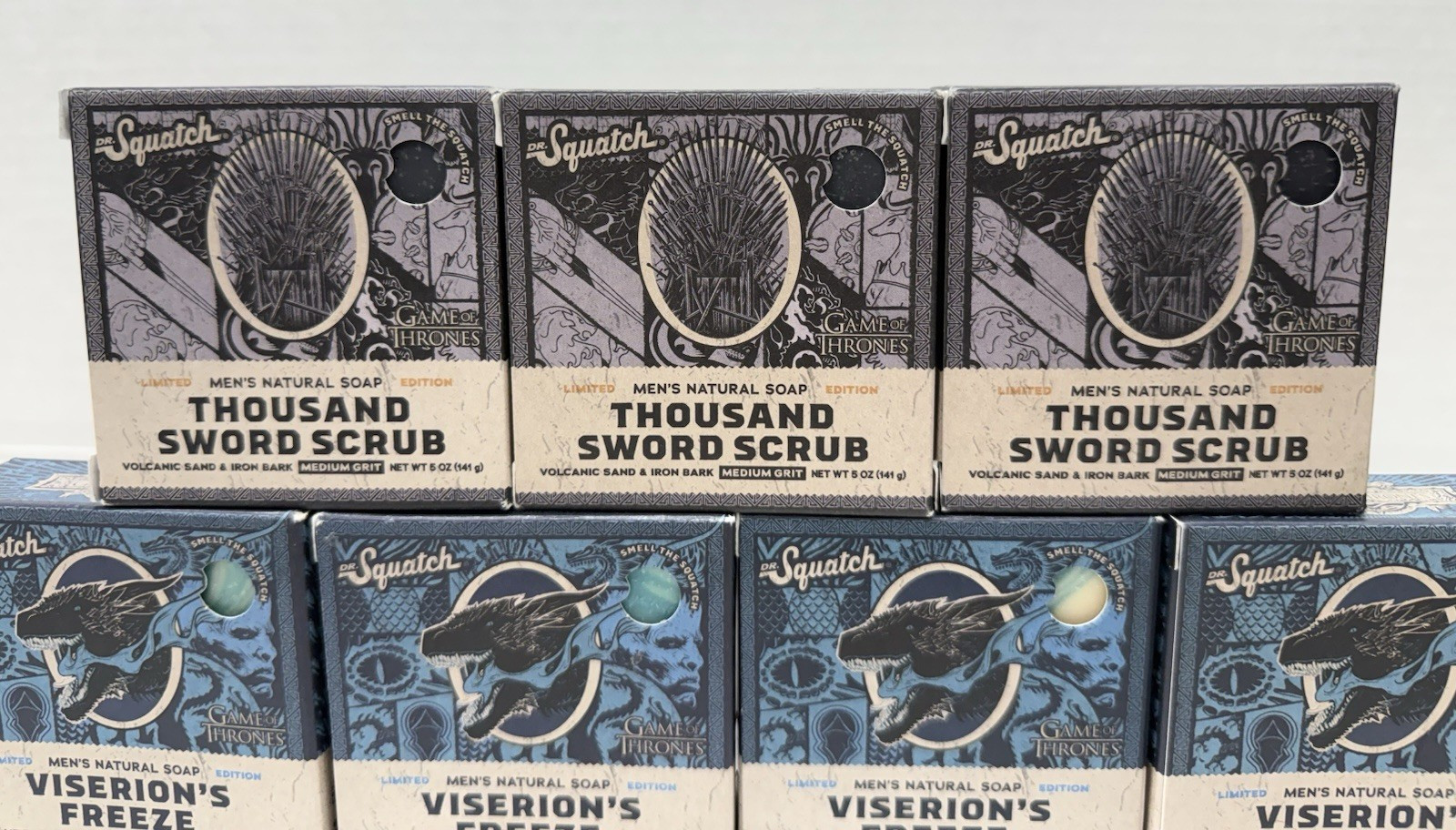 7 pcs. Dr Squatch Soap Thousand Sword Scrub – Game of Thrones – Limited Edition