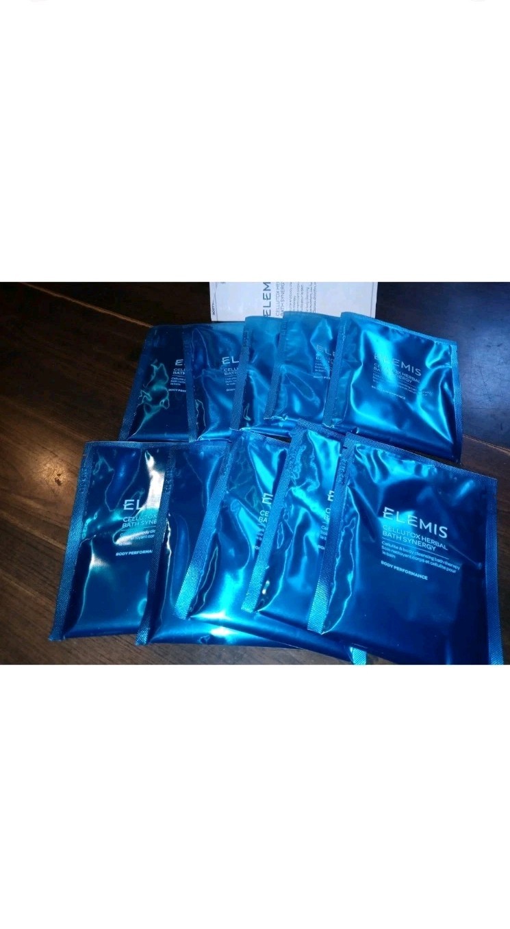 Elemis Cellutox Herbal Bath Synergy 300g/ 10.6oz 10 Sachets New Open Box NOB