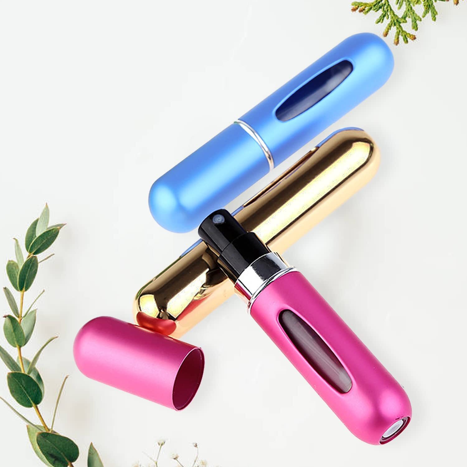 8 Pcs Pack of 5ml Portable Mini Refillable Perfume Spray Atomizer Bottle Scent