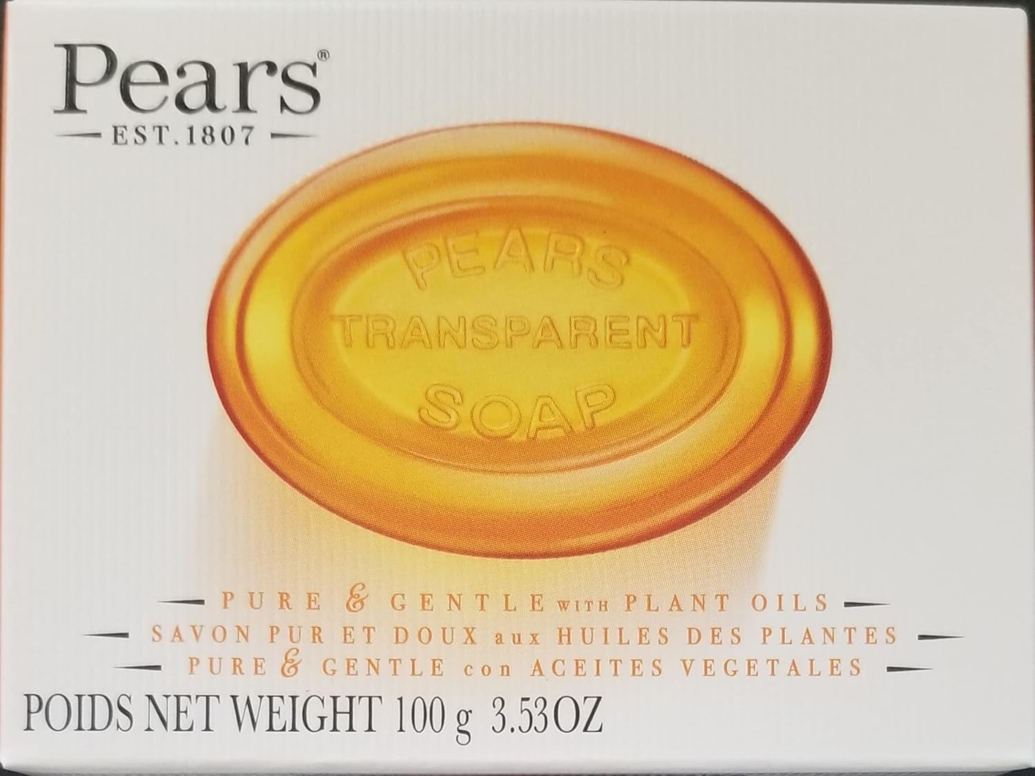 Pears Transparent Soap 3.5oz for Adults, 0.11 Kilograms