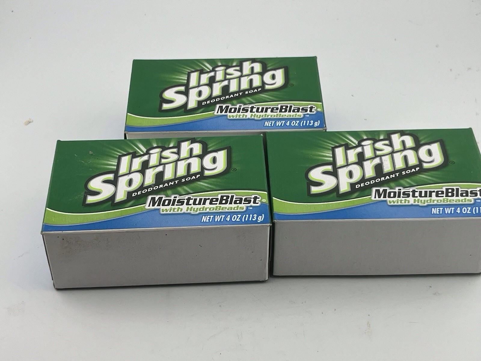 Irish Spring Moisture Blast Deodorant Soap 6 Pack Old Version NO FLAXSEED OIL