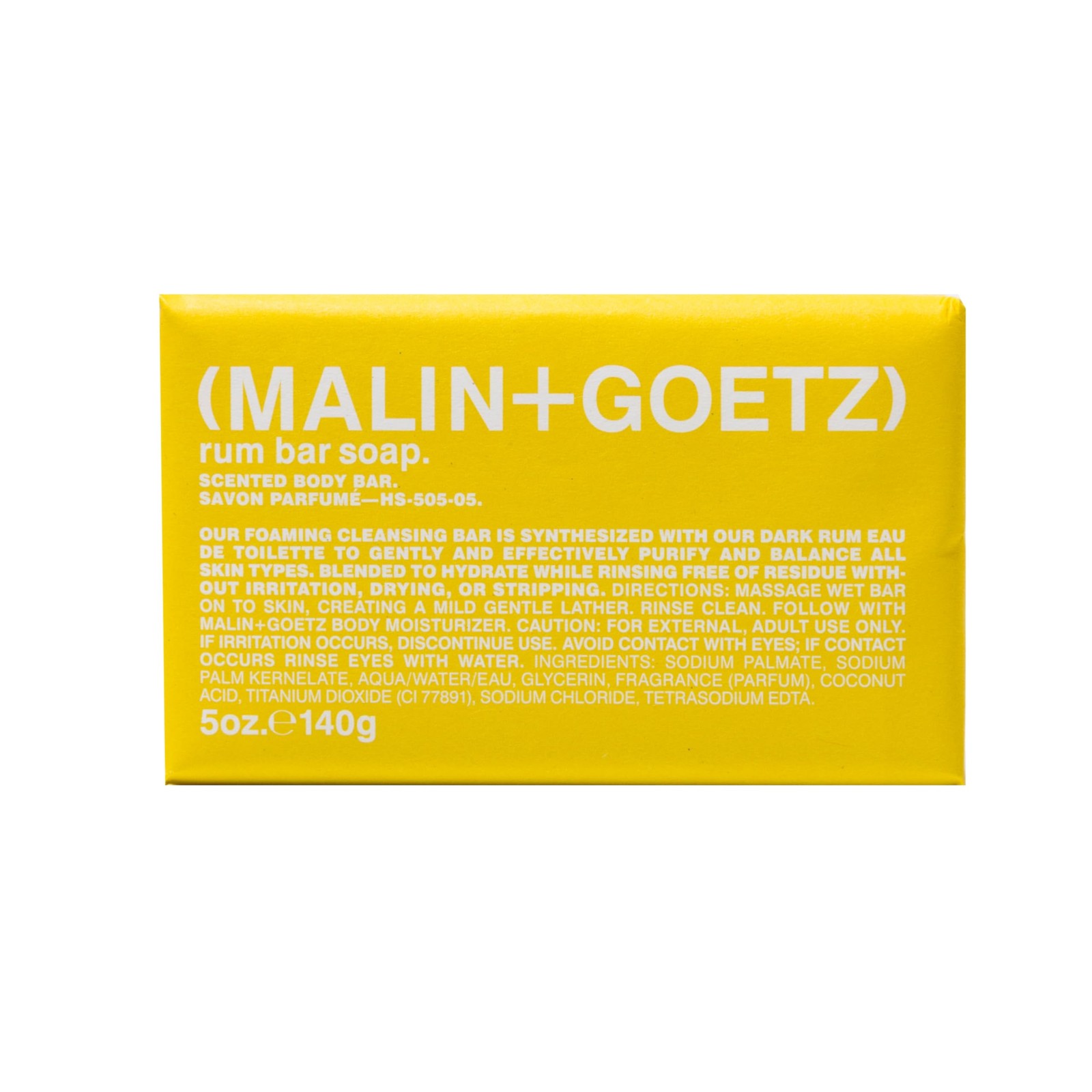 Malin + Goetz Rum Bar Soap, 5 Oz. – Body Soap for All Skin Types, Gentle Soap…