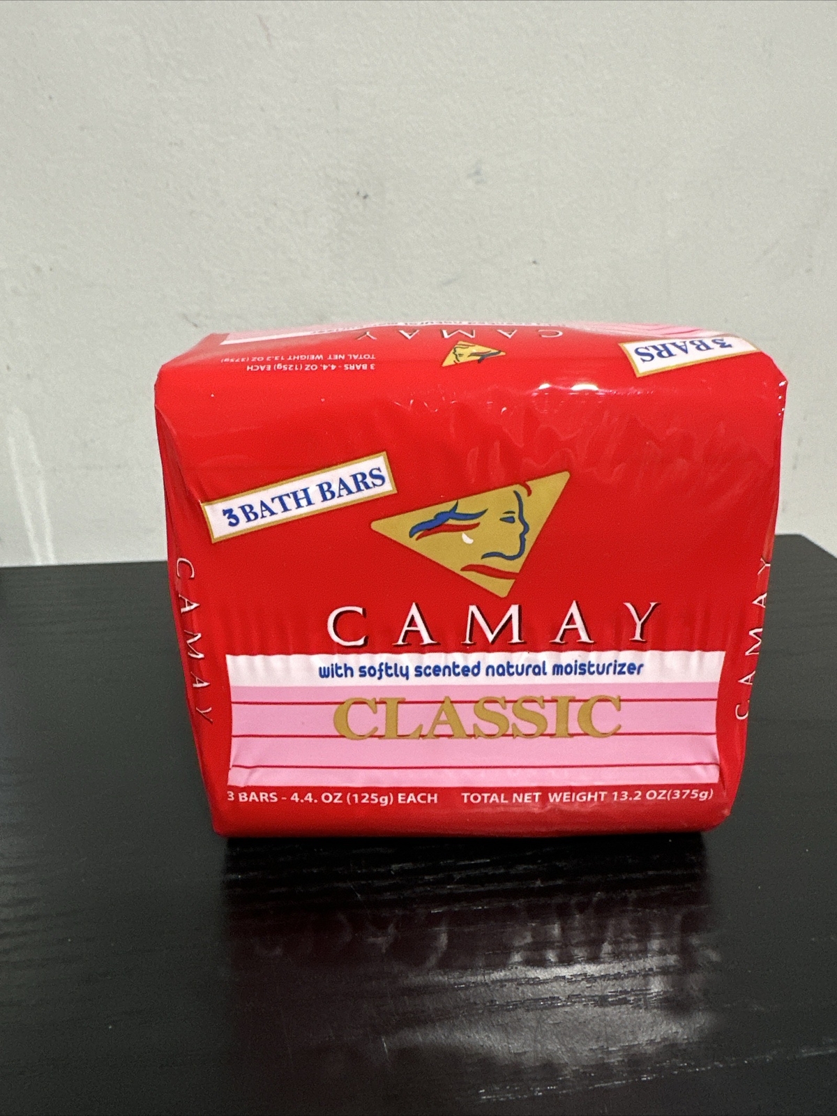 Camay Classic Pink Soap Softly Scented Beauty Bar 3 Pack Bath Bars 4.4oz Ea