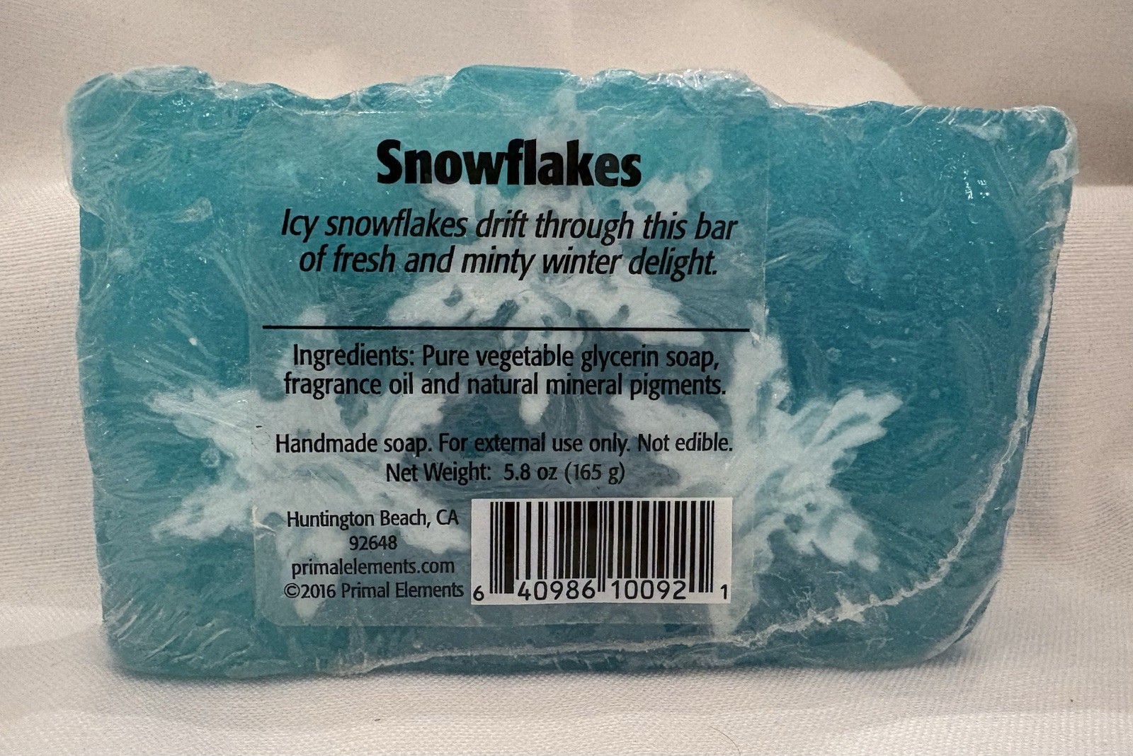 Primal Elements Handmade Soap Snowflakes 5.8 Oz