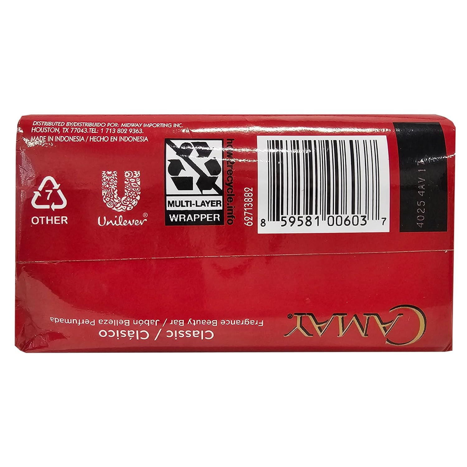 Camay Classic Bar Soap, Rose Essence, 8-Pack of 4.41 Oz Each Soap, 8 Bar Soaps.