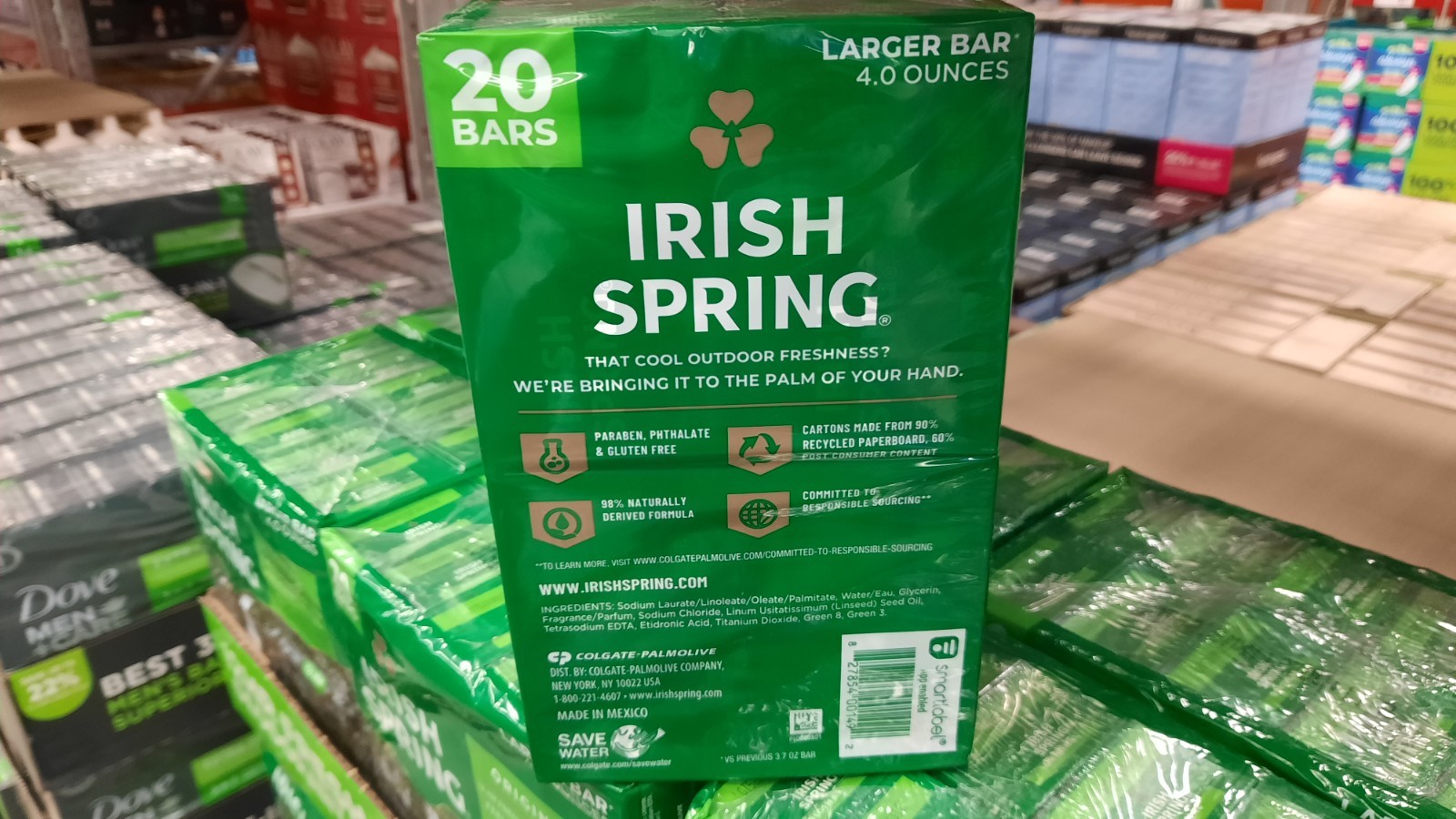 Irish Spring Bar Soap Original 20 Pack 3.7 oz Bars Sealed Free Shipping