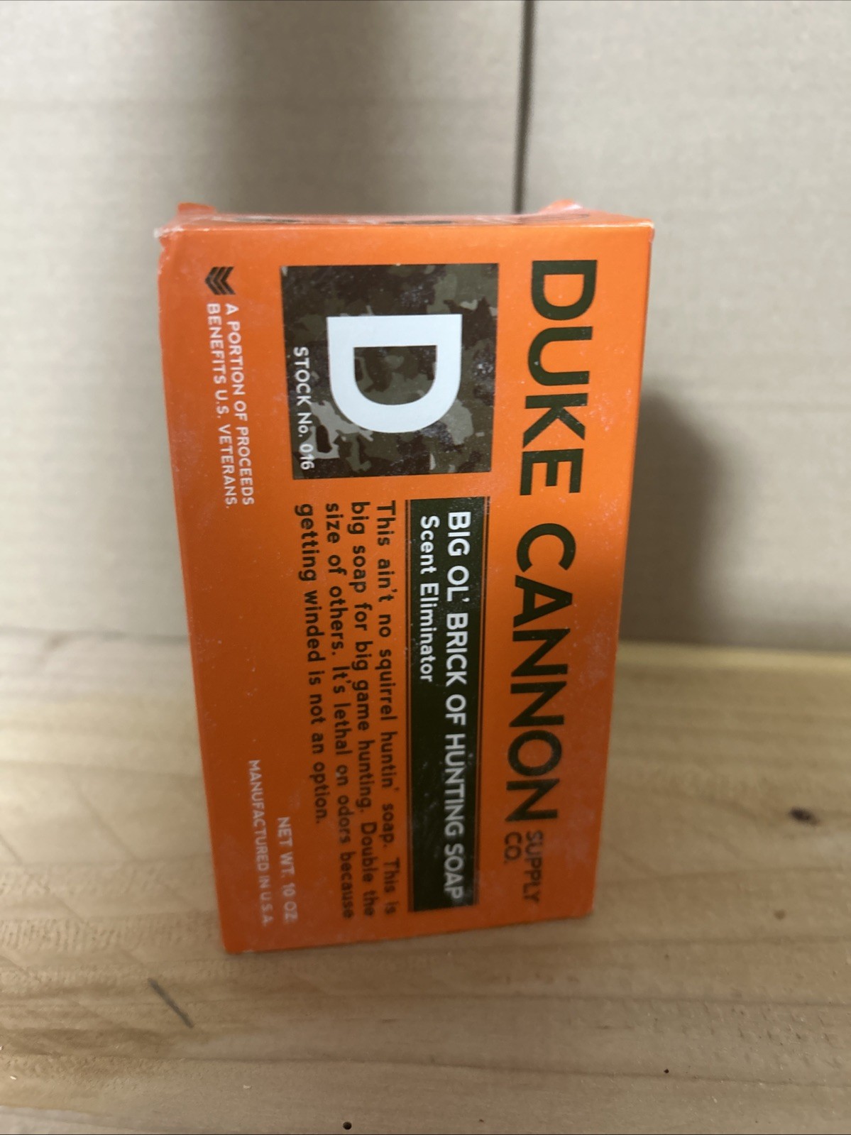 Duke Cannon Big Ol’ Brick Of Hunting Soap 1-10 oz- SCENT ELIMINATOR – new in box
