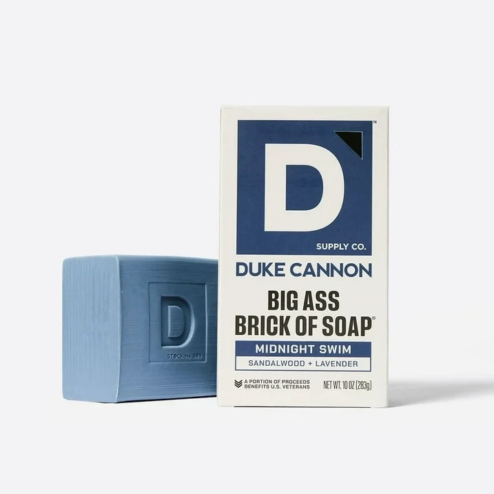 4 Pack Duke Cannon Mens Bar Soap Big Ass Brick Midnight Swim Fresh Shower 10 oz