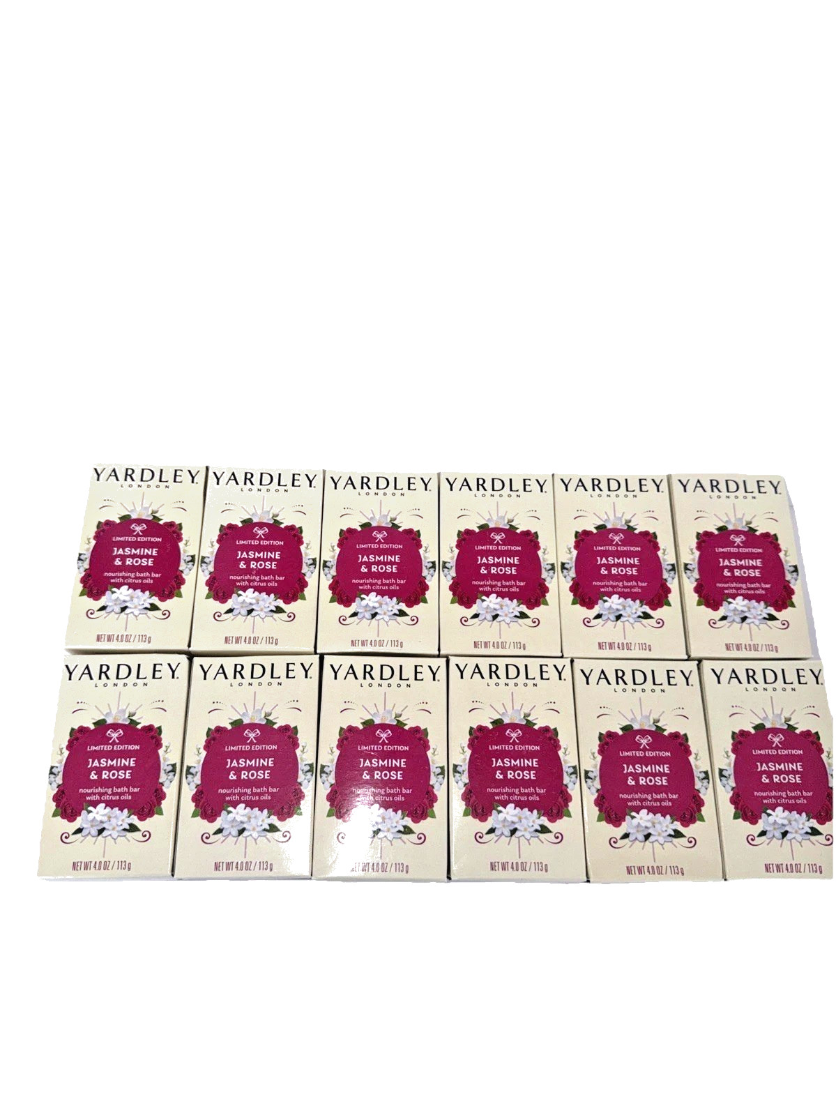 (10}Yardley London Limited Edition Jasmine & Rose Bath Bar Soap 4.0 oz