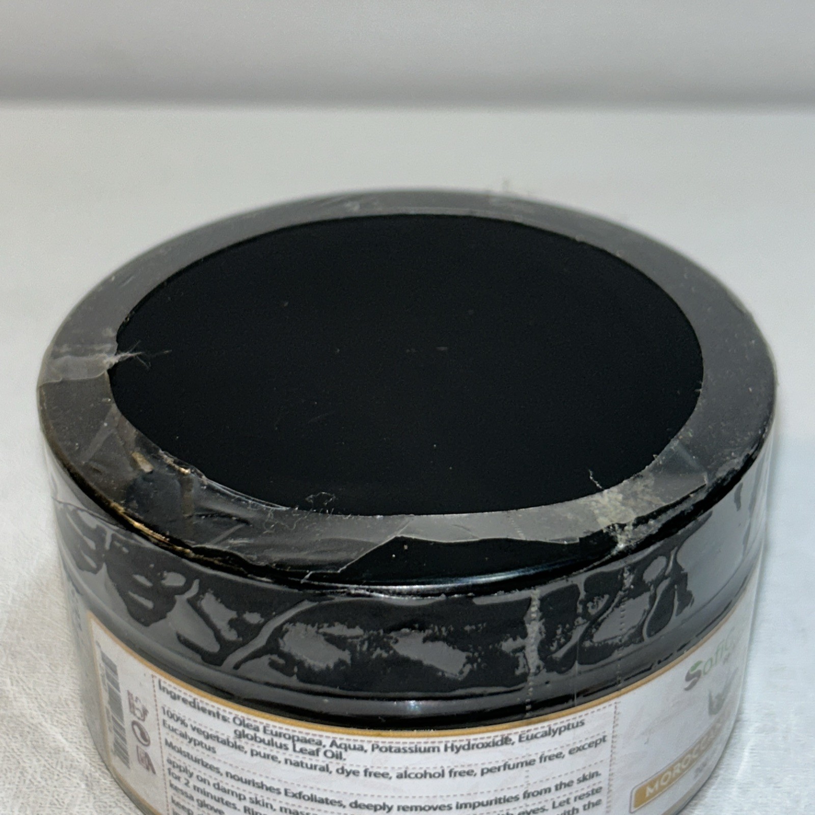 Sealed Sofiglobe Moroccan Black Soap 200 ml Slightly Damaged Outer Packaging