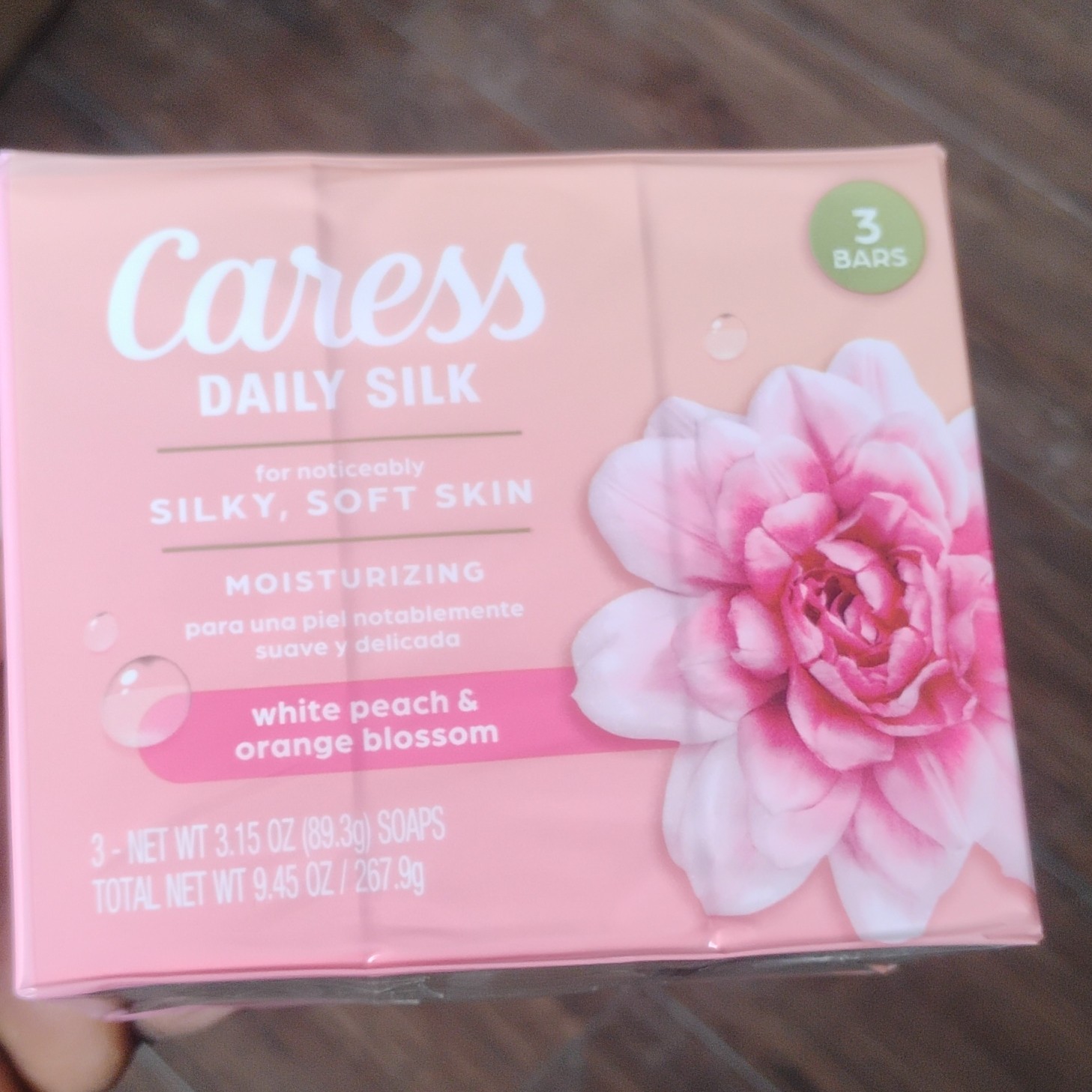 Caress Daily Silk Moisturizing Bar Soap White Peach & Orange Blossom 3 Bars 3…